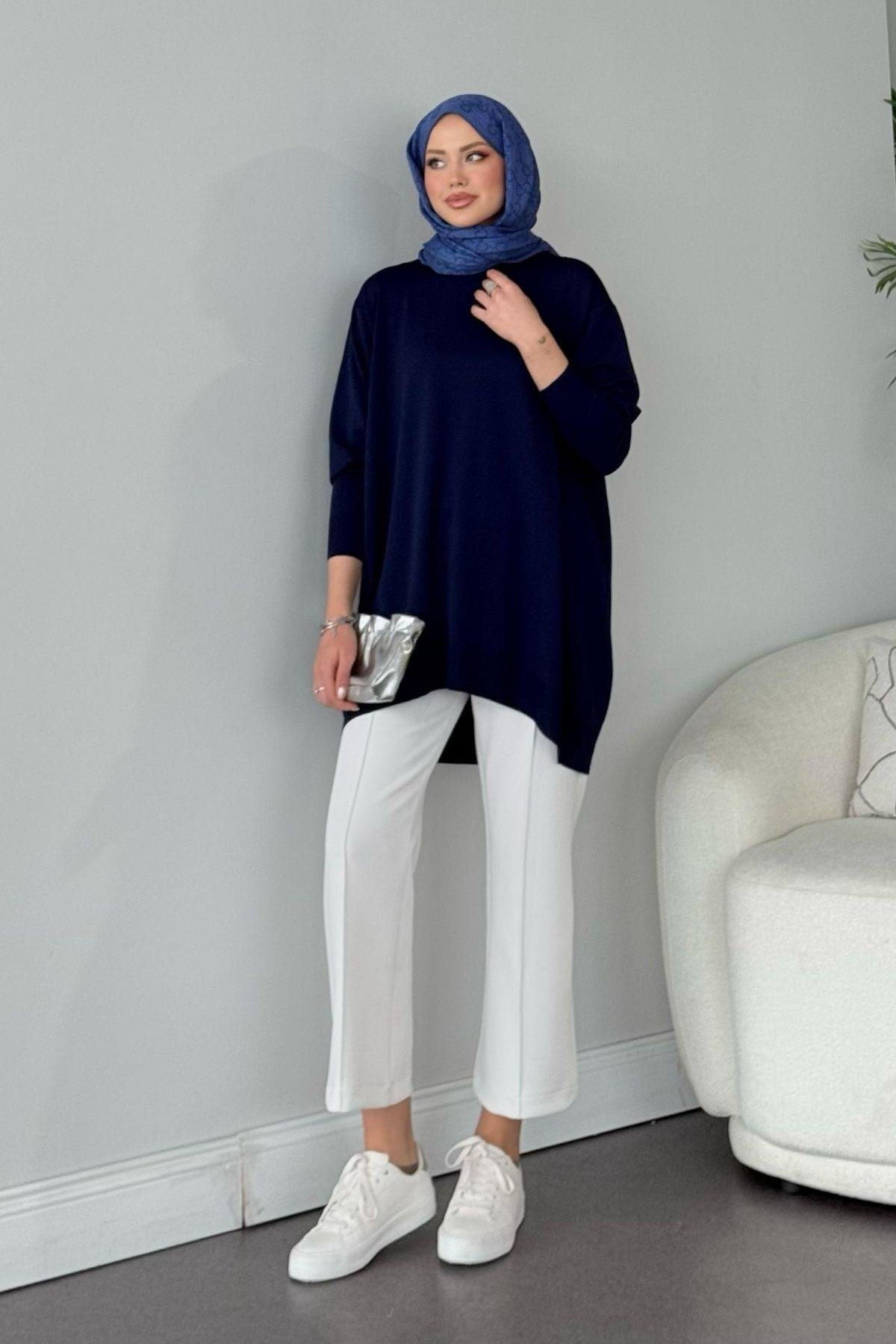 Helena Tunik Lacivert, Fiyatları Helena Tunik Lacivert - Haza Moda 