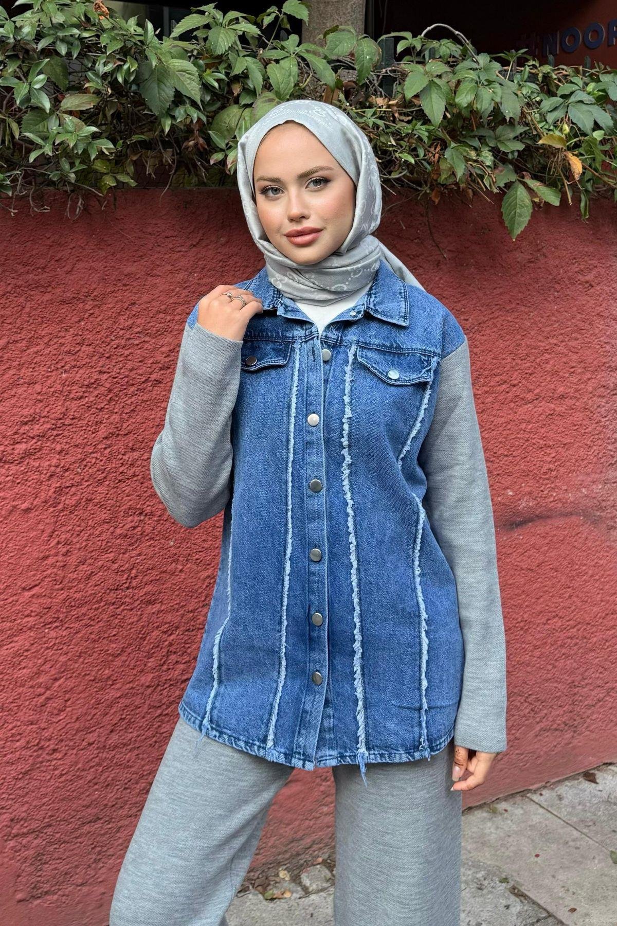 Henna Triko Jeans Takım Gri, Fiyatları 