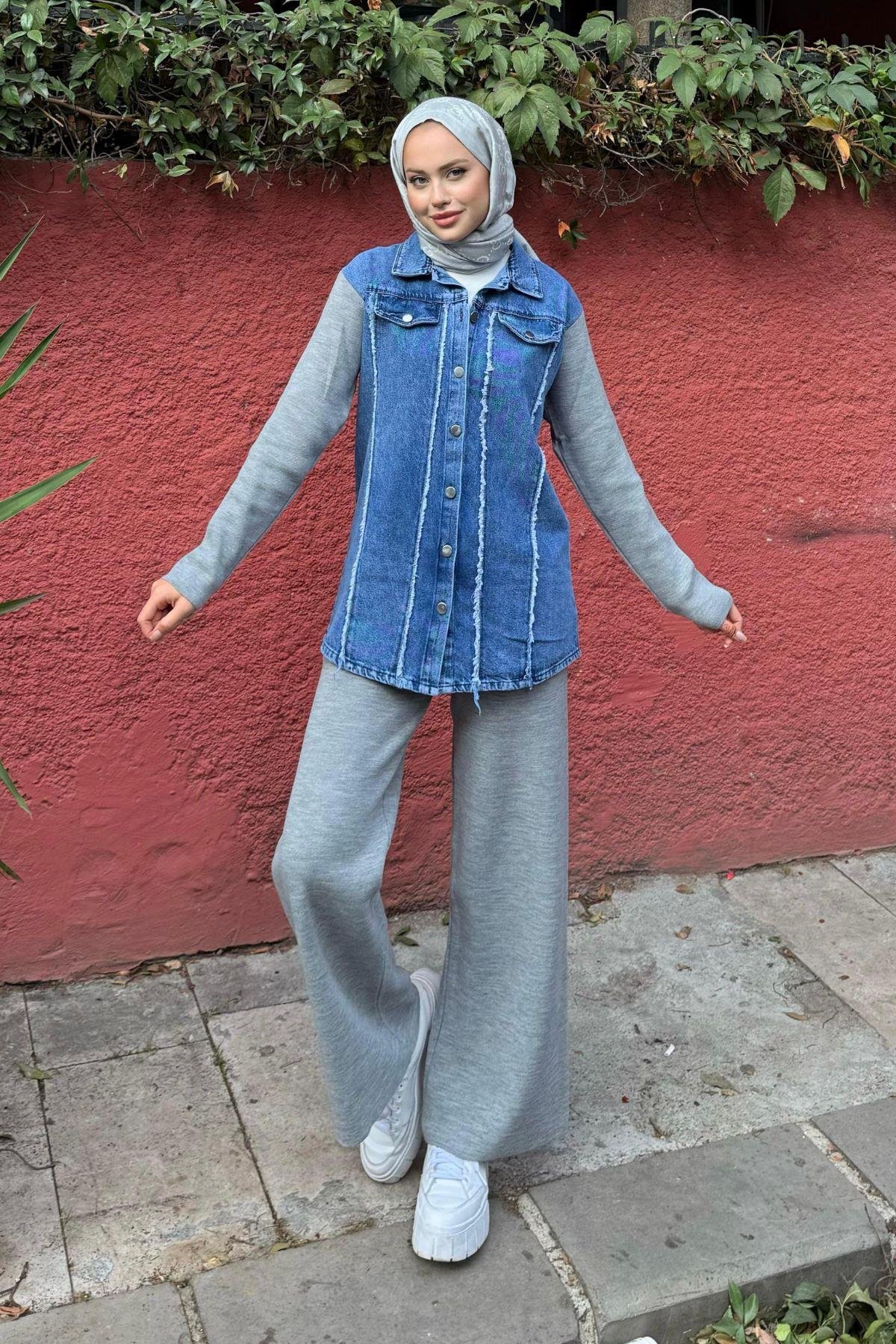 Henna Triko Jeans Takım Gri, Fiyatları 