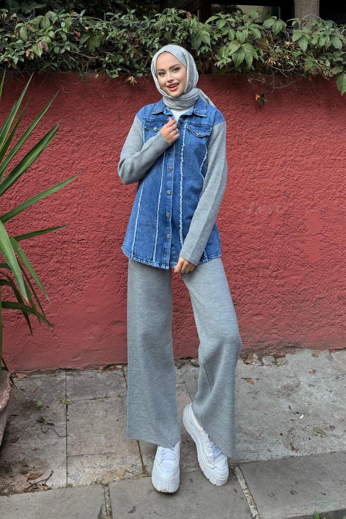 Henna Triko Jeans Takım Gri, Fiyatları 