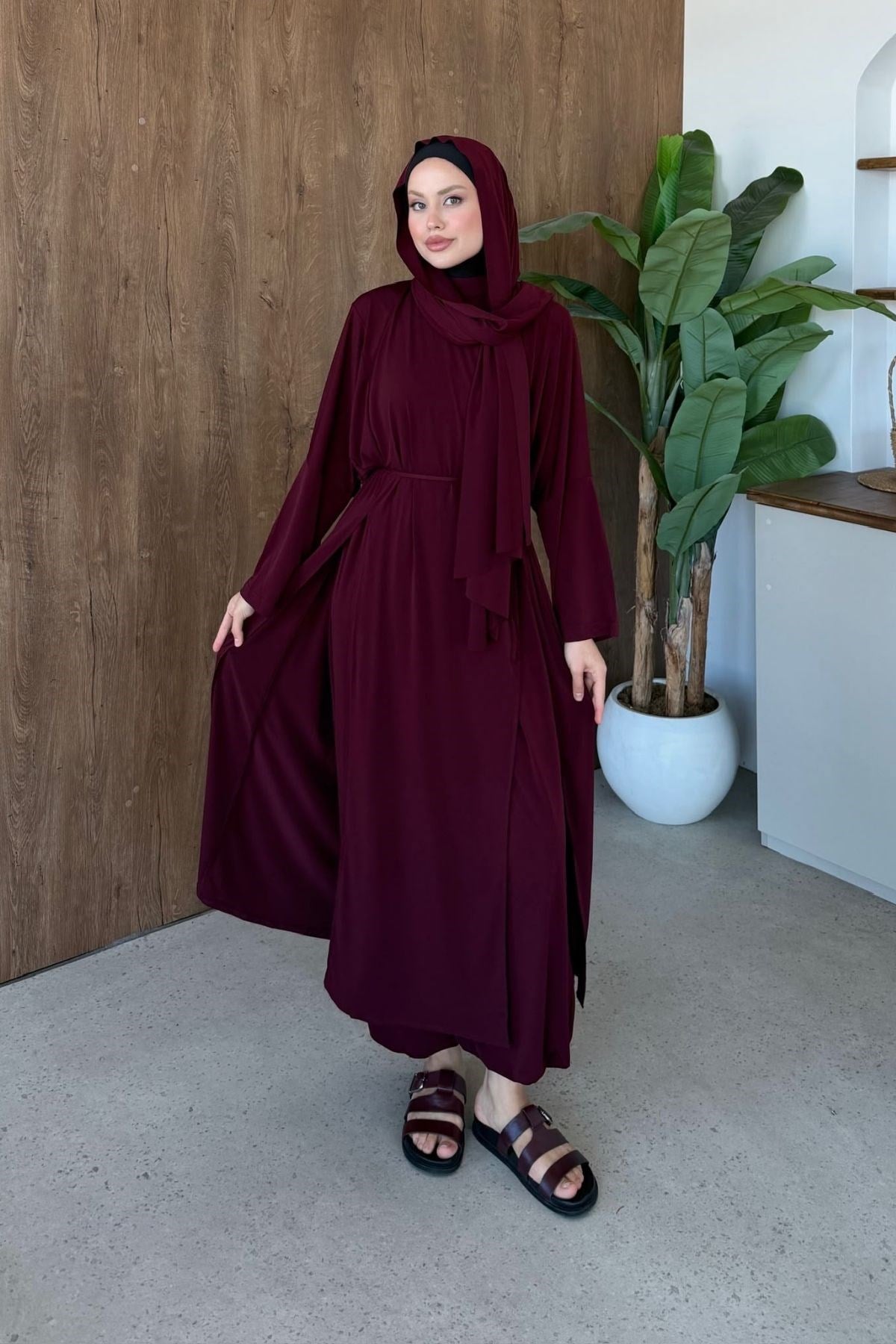 Hijap Sandy Takım Bordo, Fiyatları 