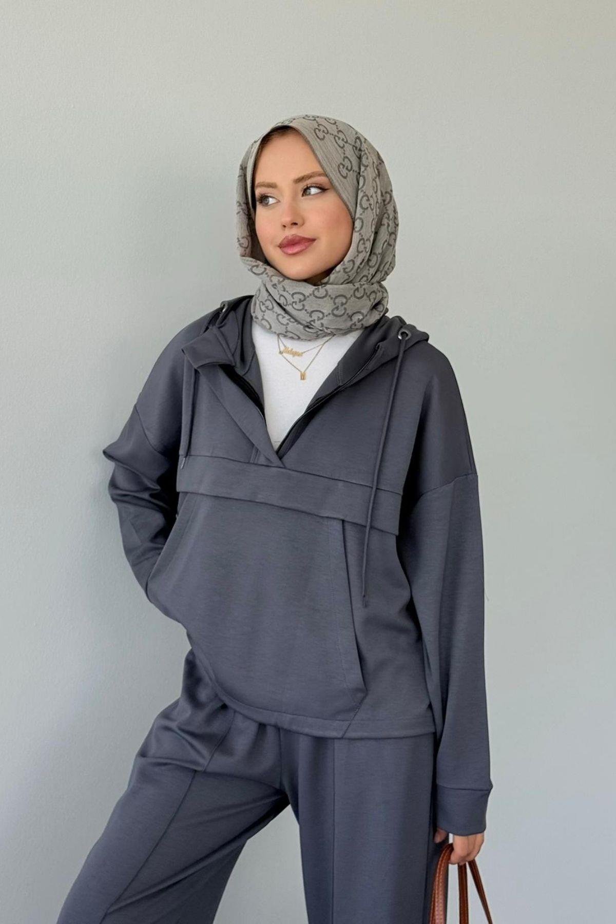 Hilla Oys Takım Antrasit, Fiyatları Hilla Oys Takım Antrasit Haza Moda 