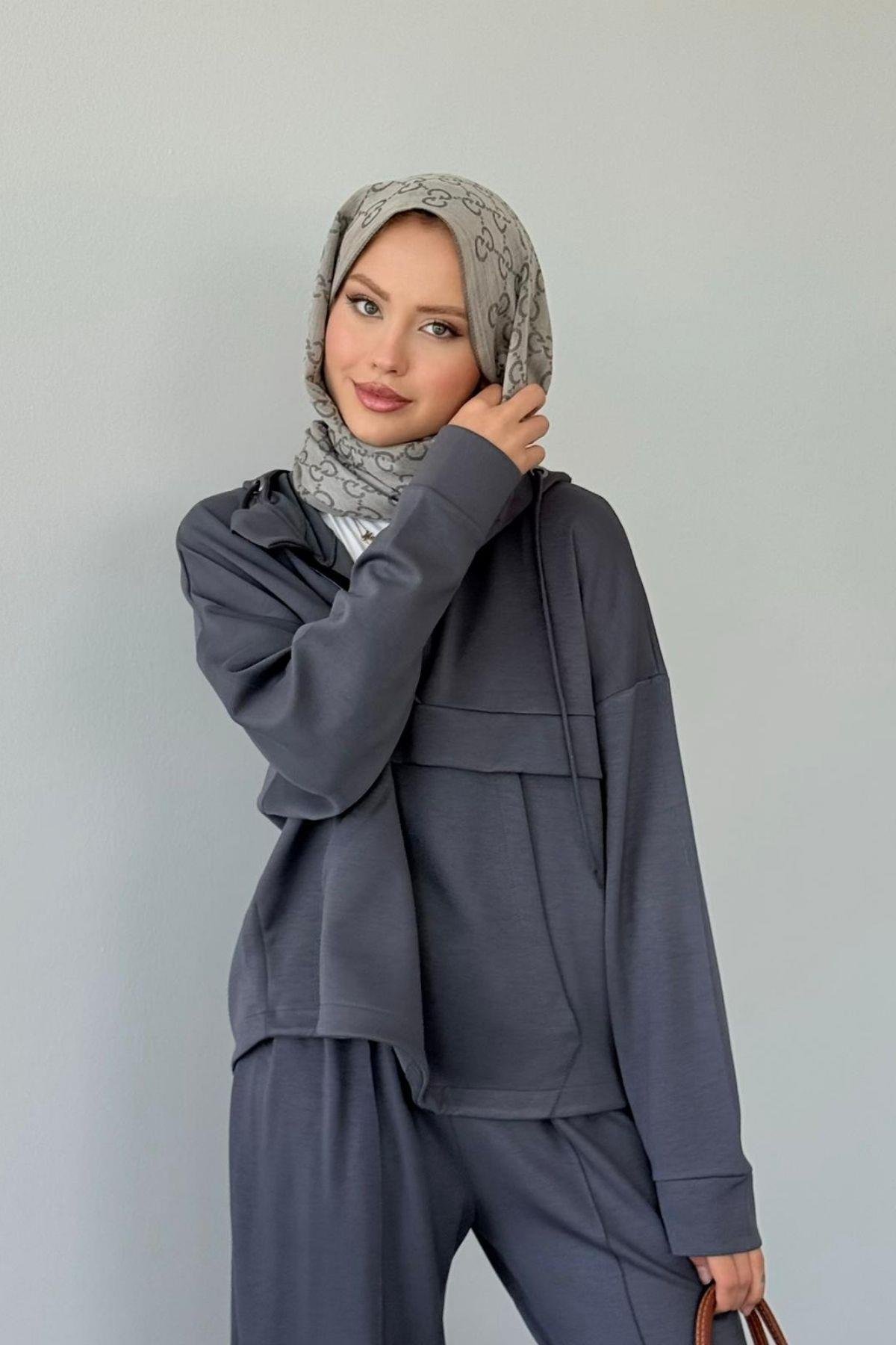 Hilla Oys Takım Antrasit, Fiyatları Hilla Oys Takım Antrasit Haza Moda 