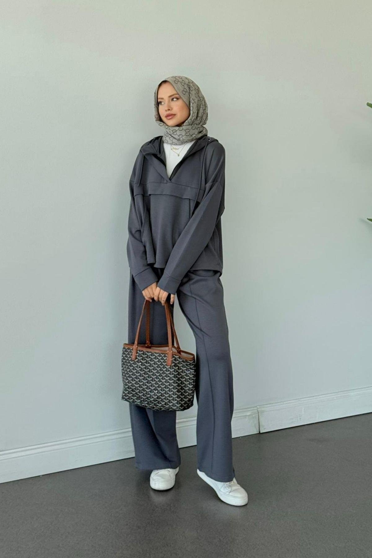 Hilla Oys Takım Antrasit, Fiyatları Hilla Oys Takım Antrasit Haza Moda 