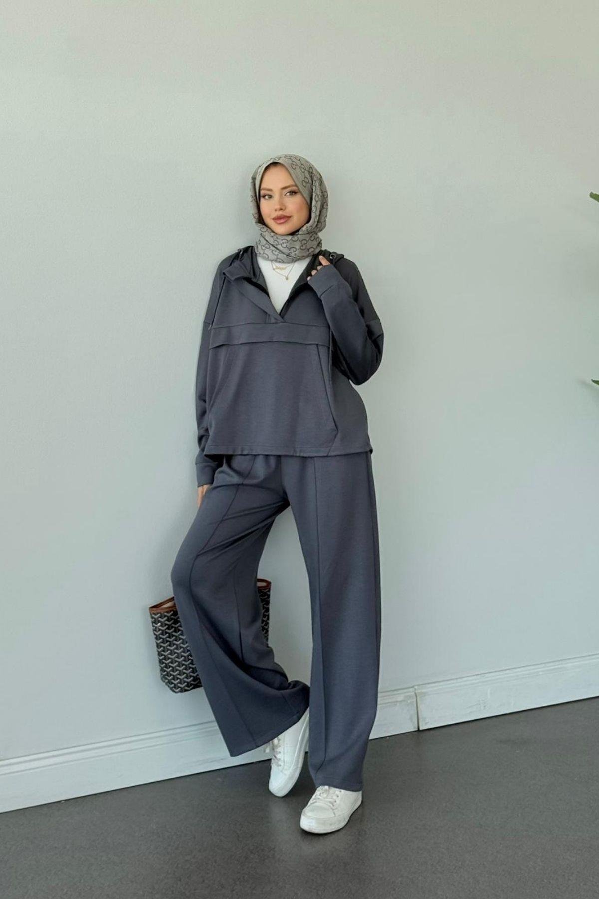 Hilla Oys Takım Antrasit, Fiyatları Hilla Oys Takım Antrasit Haza Moda 