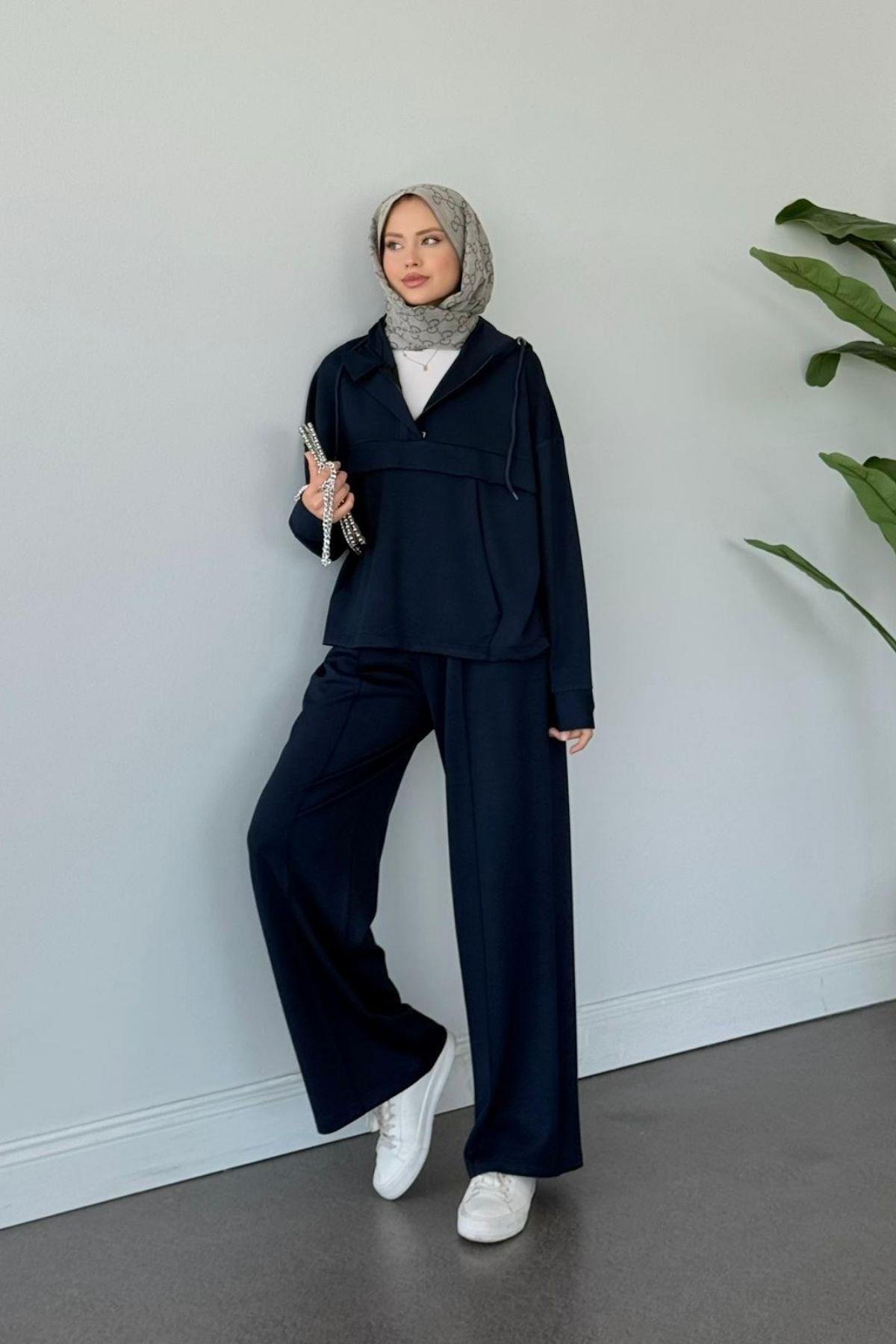 Hilla Oys Takım Lacivert, Fiyatları Hilla Oys Takım Lacivert Haza Moda 