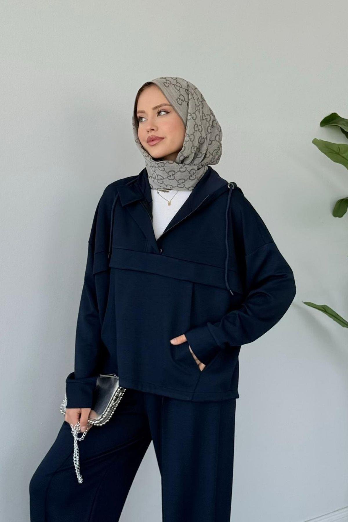 Hilla Oys Takım Lacivert, Fiyatları Hilla Oys Takım Lacivert Haza Moda 