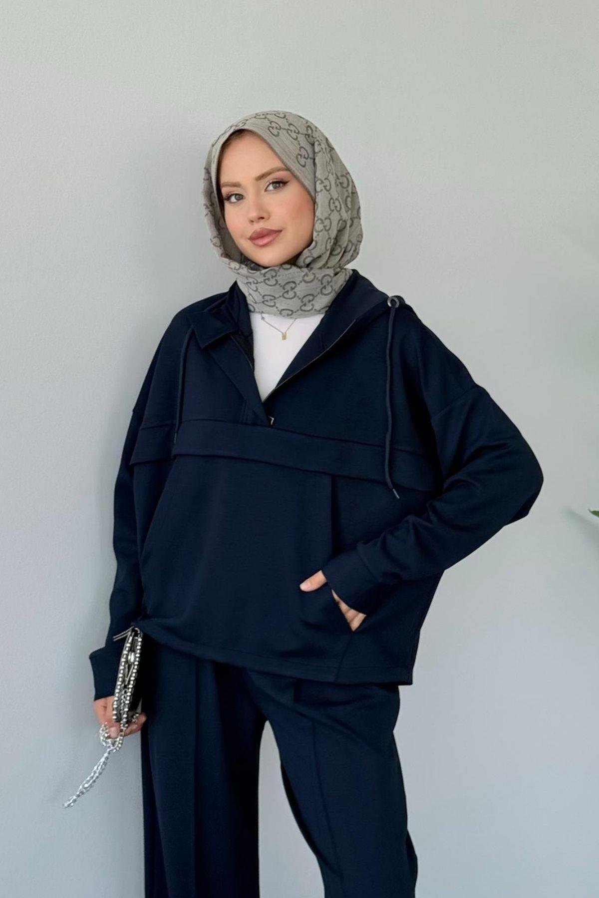 Hilla Oys Takım Lacivert, Fiyatları Hilla Oys Takım Lacivert Haza Moda 