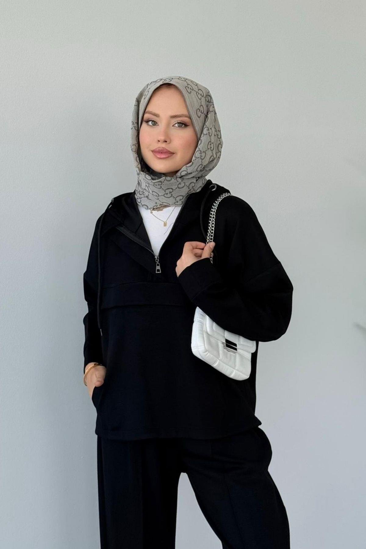 Hilla Oys Takım Siyah, Fiyatları Hilla Oys Takım Siyah Haza Moda 