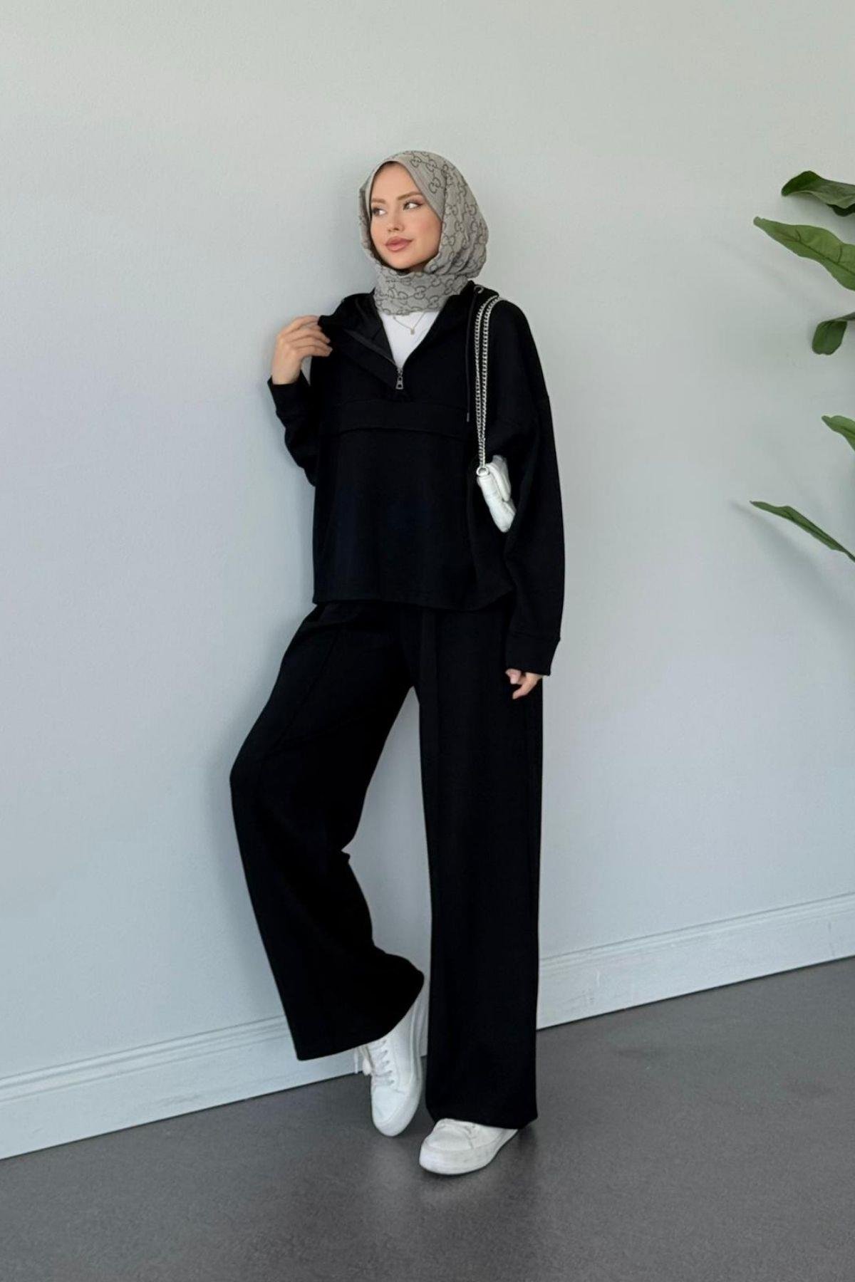 Hilla Oys Takım Siyah, Fiyatları Hilla Oys Takım Siyah Haza Moda 