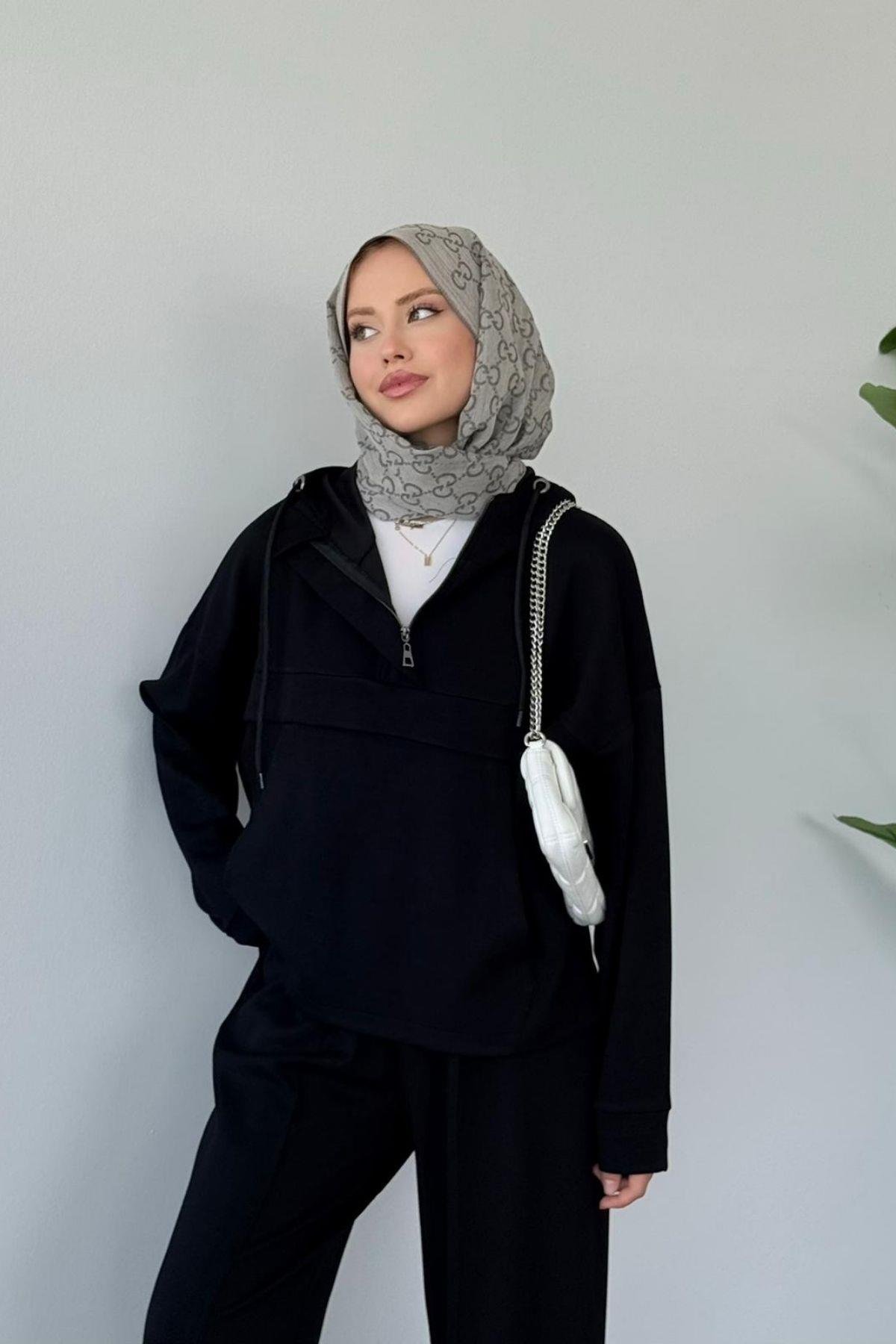 Hilla Oys Takım Siyah, Fiyatları Hilla Oys Takım Siyah Haza Moda 