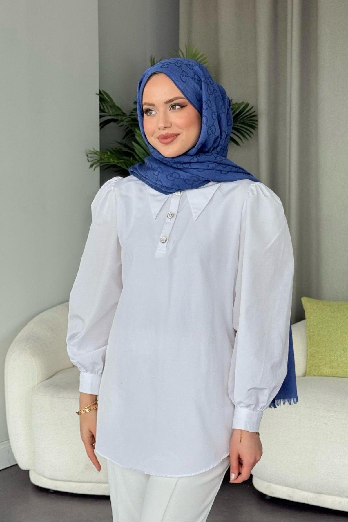 Hiva Gömlek Beyaz, Fiyatları Hiva Gömlek Beyaz -  Haza Moda 