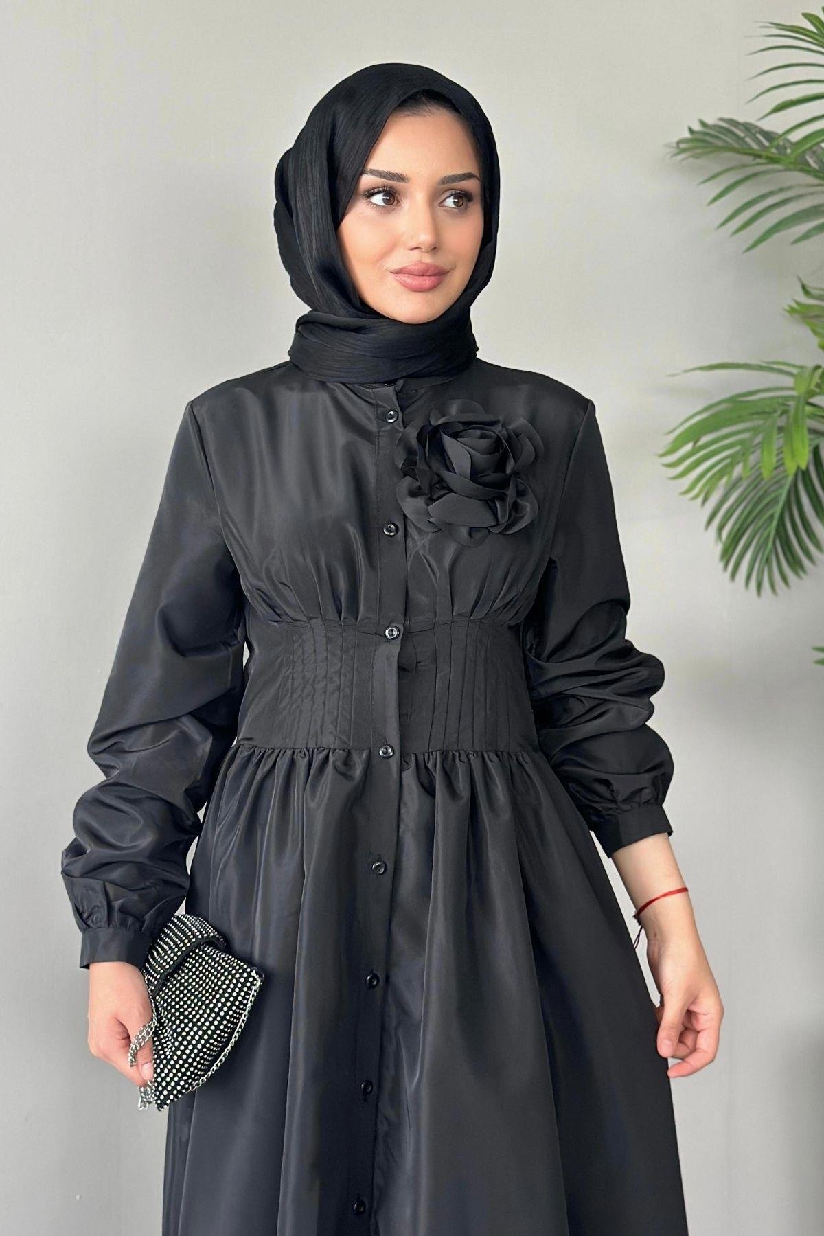 Hivda Gül Elbise Siyah, Fiyatları 