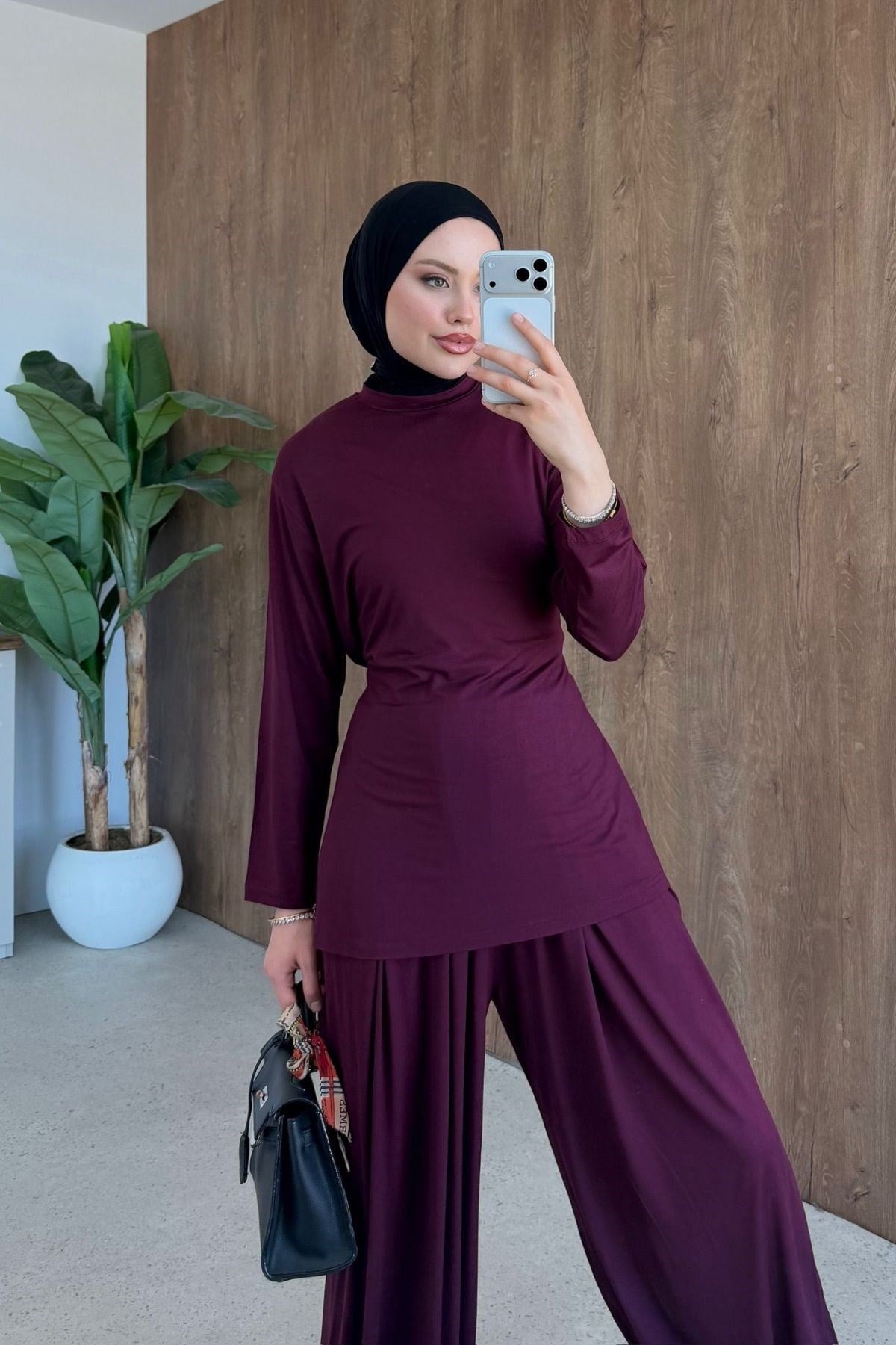 Hünkar Büzgülü Penye Takım Bordo, Fiyatları 