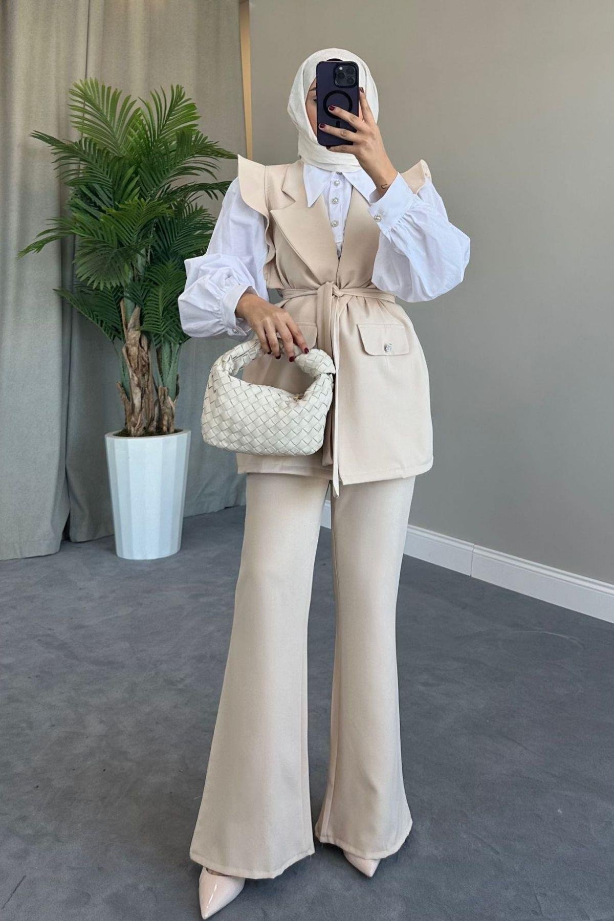 Hürrem Yelekli Takım Bej, Fiyatları 