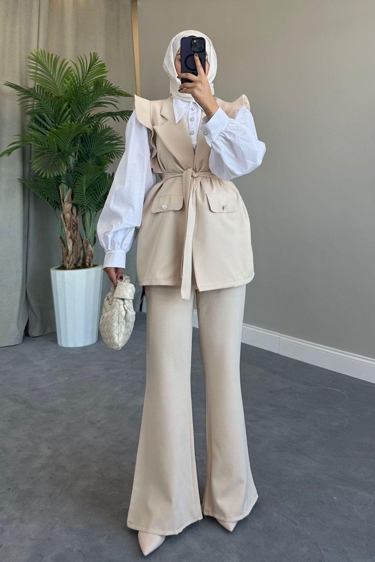 Hürrem Yelekli Takım Bej, Fiyatları 