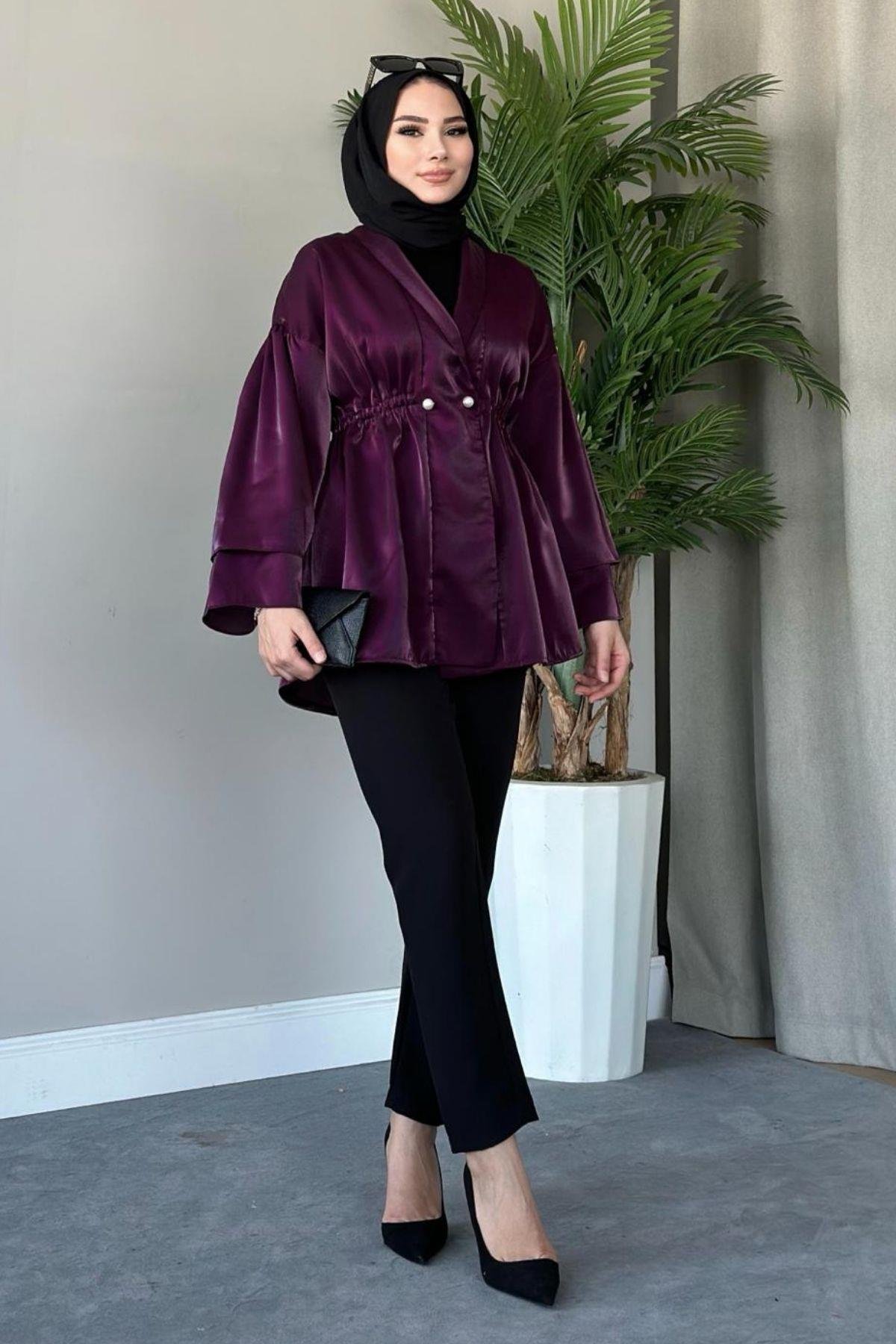 İğneli Tafta Ceket Mürdüm, Fiyatları 