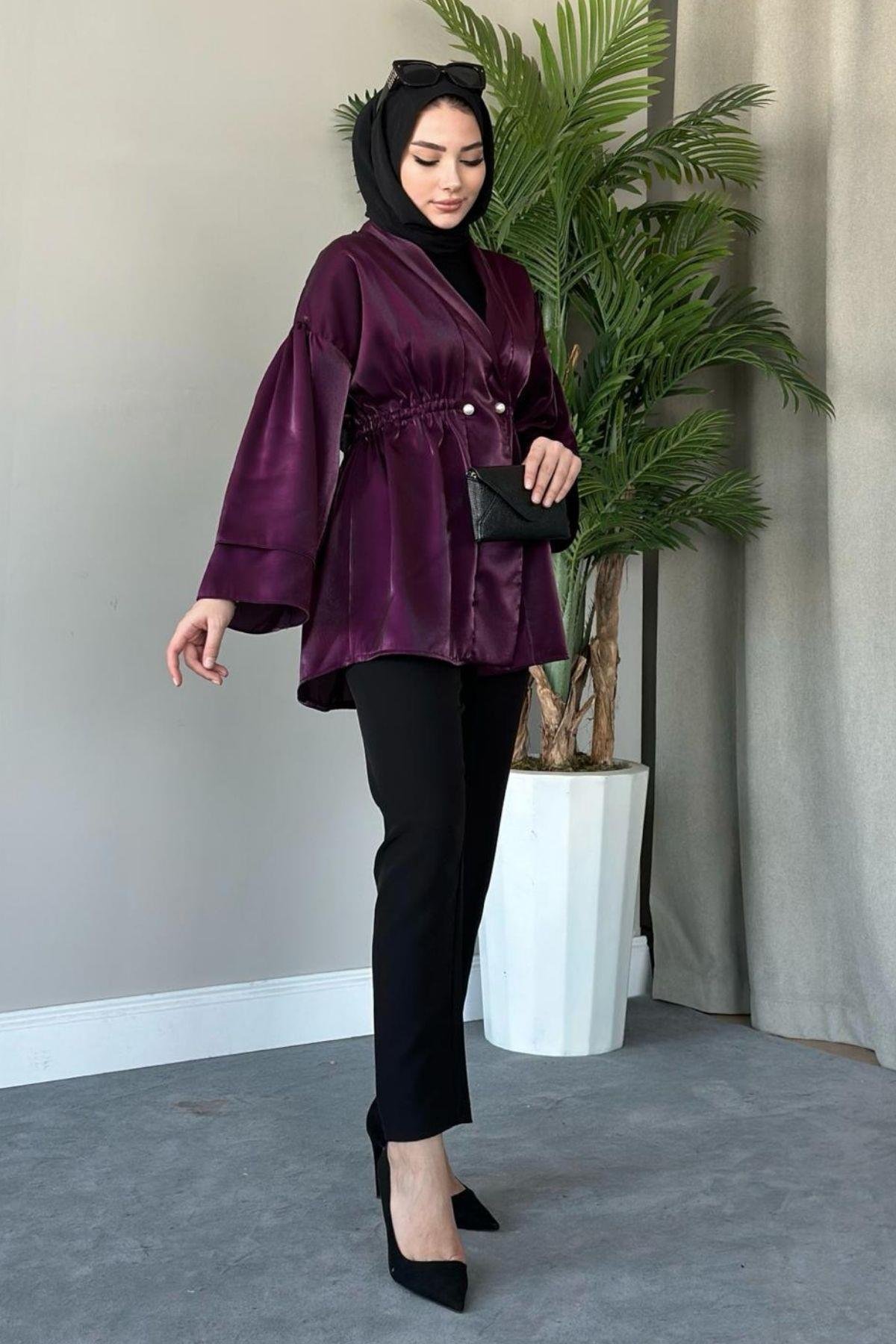 İğneli Tafta Ceket Mürdüm, Fiyatları 