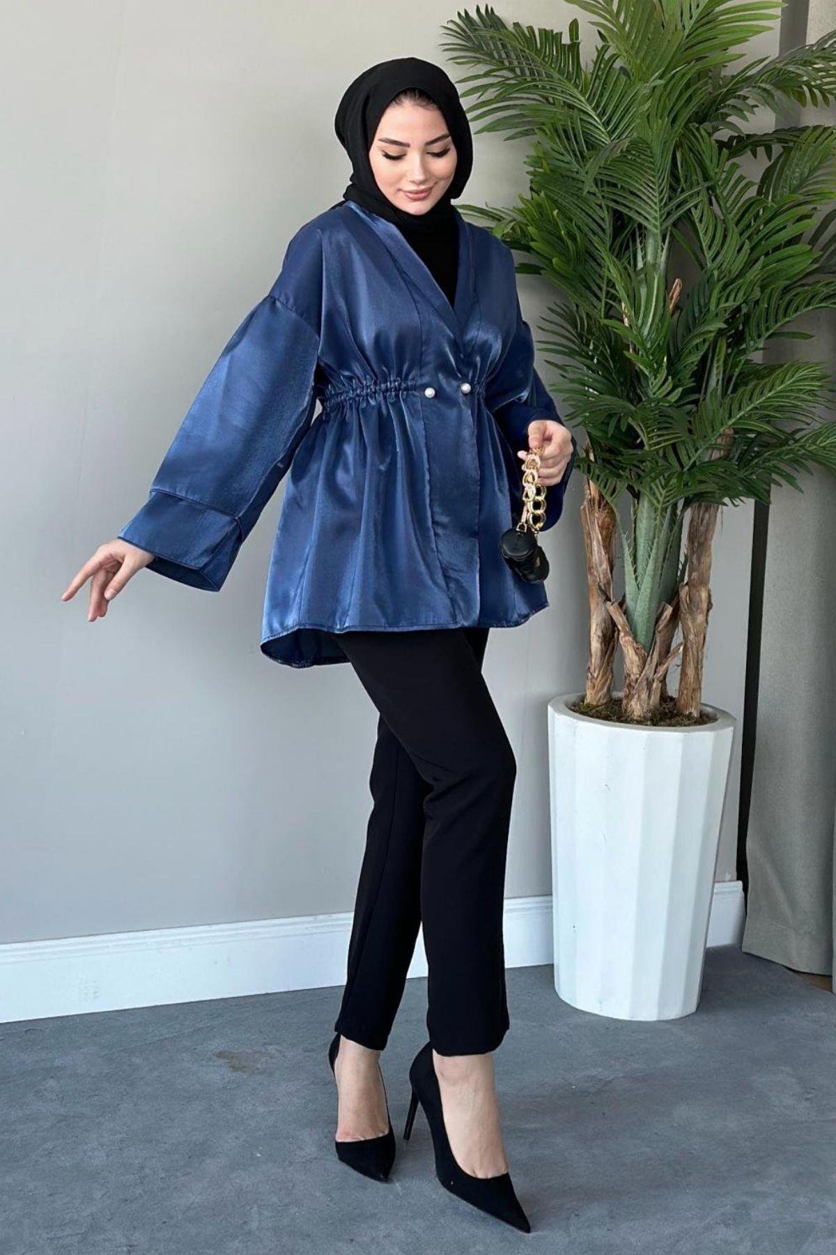 İğneli Tafta Ceket Saks, Fiyatları 