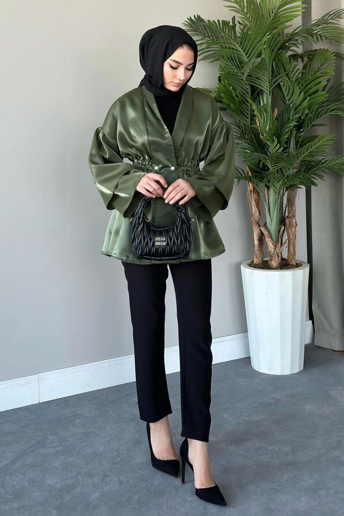 İğneli Tafta Ceket Yeşil, Fiyatları 