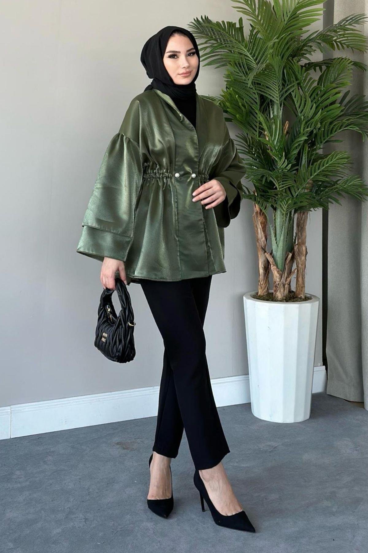 İğneli Tafta Ceket Yeşil, Fiyatları 