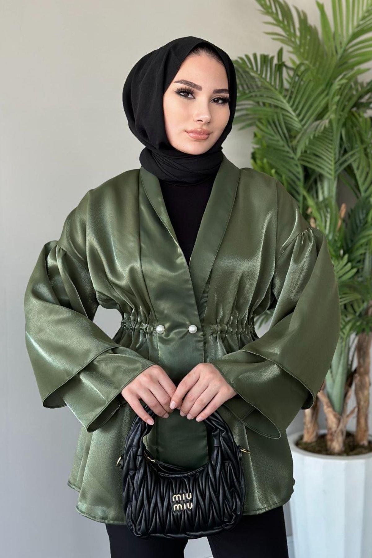 İğneli Tafta Ceket Yeşil, Fiyatları 