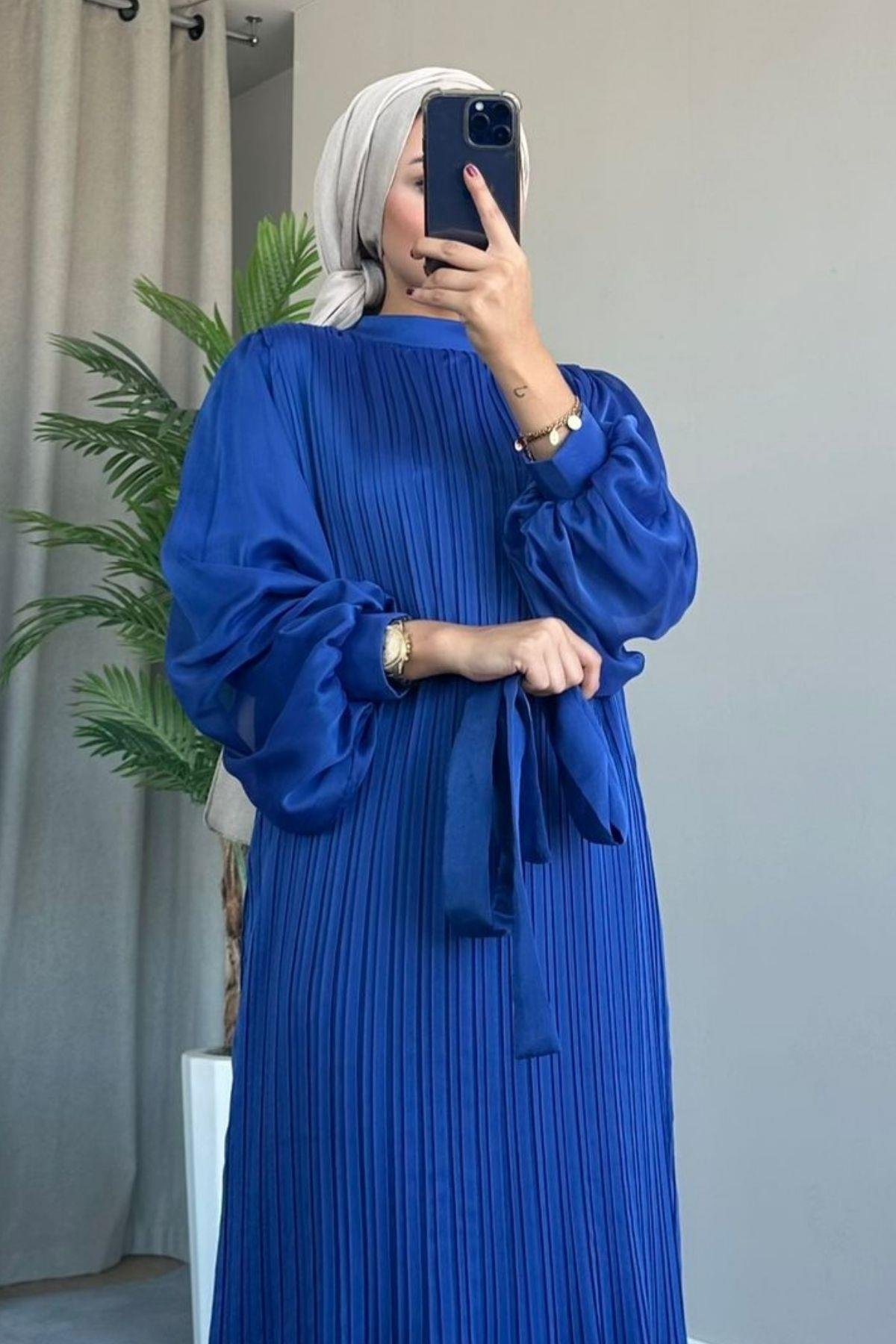 İki Katlı Piliseli Elbise Saks, Fiyatları 