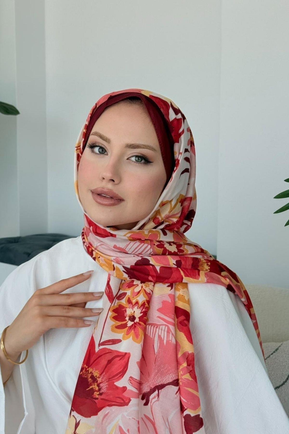 İkra Soft Şal Kırmızı, Fiyatları İkra Soft Şal Kırmızı- Haza Moda 