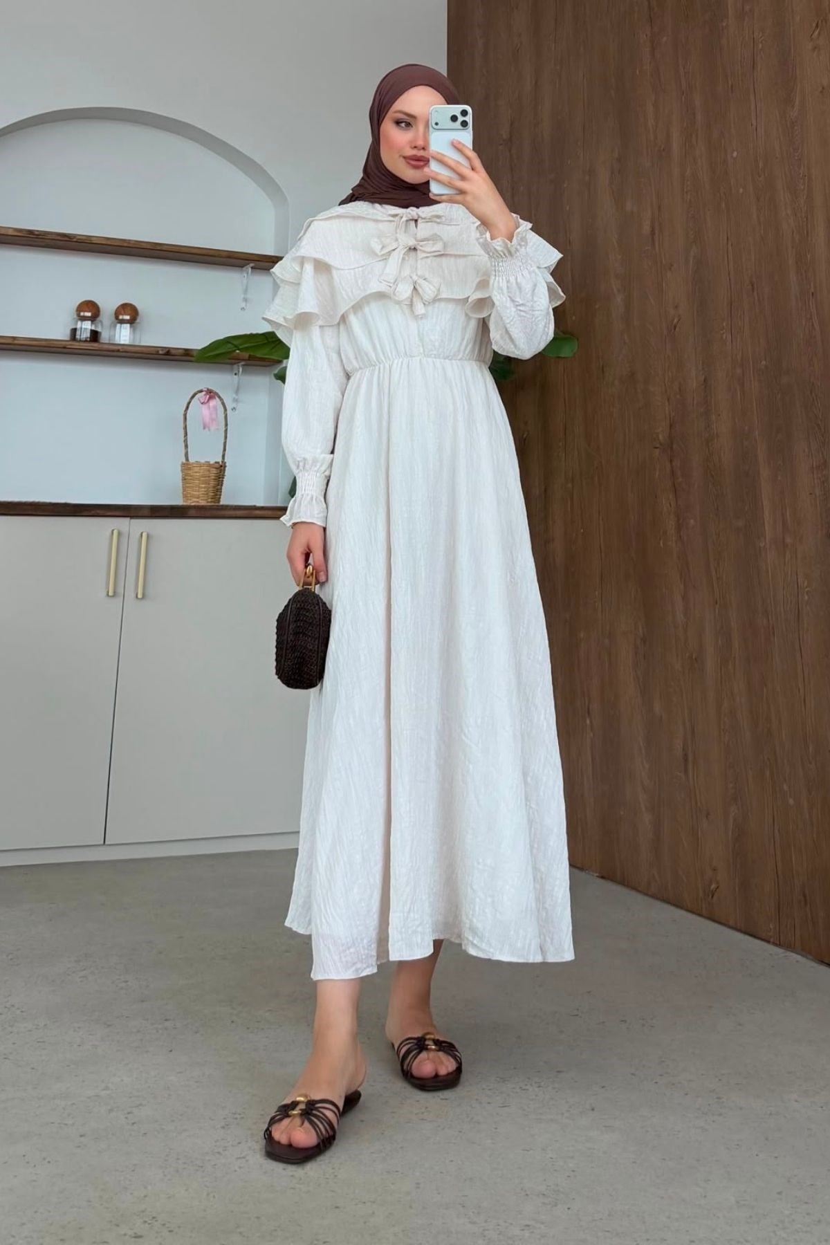 İlay Pelerinli Elbise Bej, Fiyatları İlay Pelerinli Elbise Bej| Haza Moda