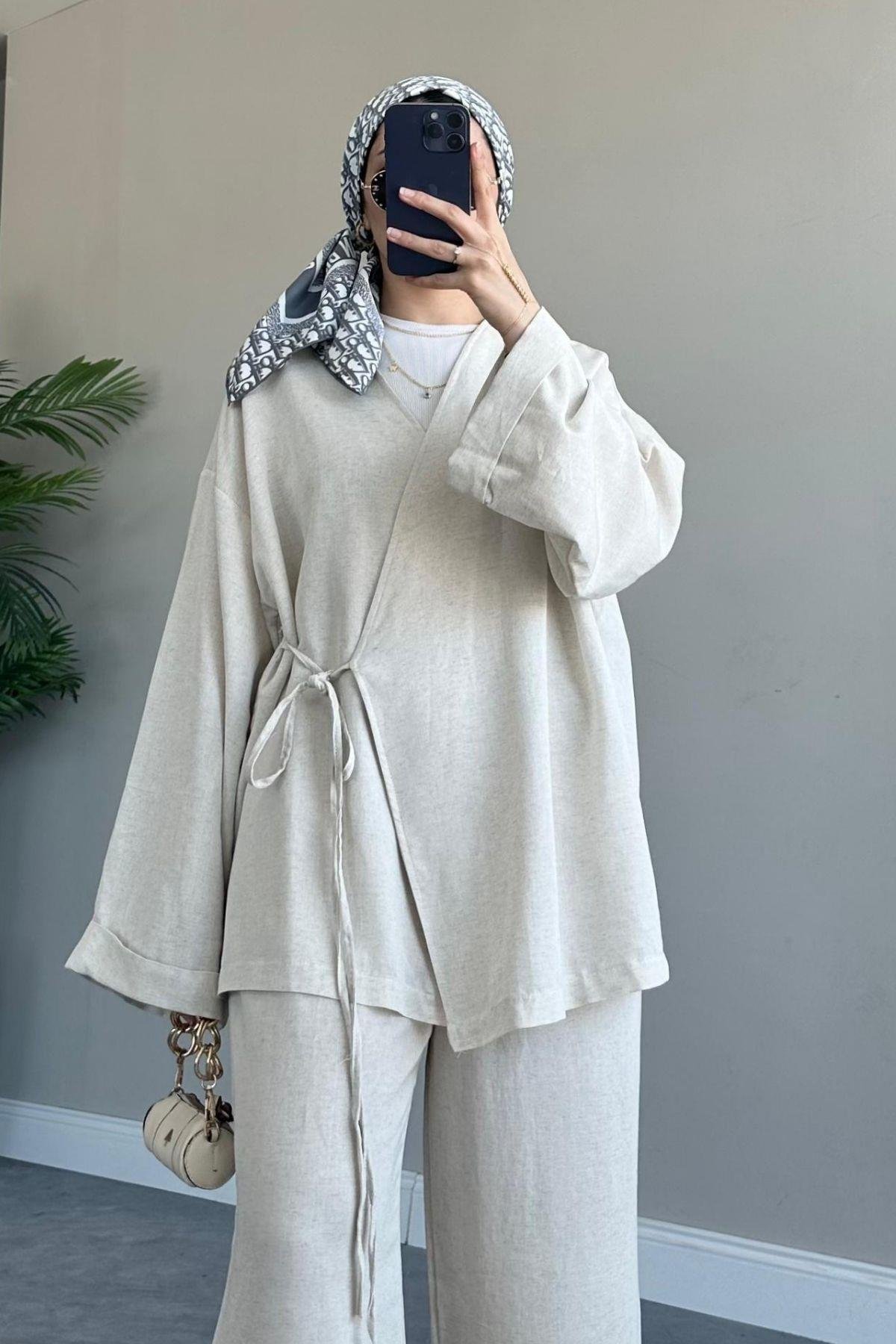 İnce İpli Keten Takım Bej, Fiyatları 