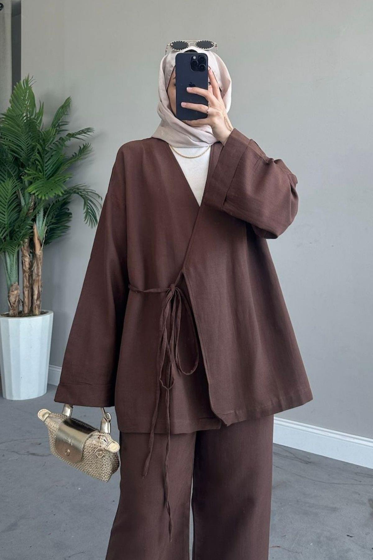 İnce İpli Keten Takım Kahve, Fiyatları 