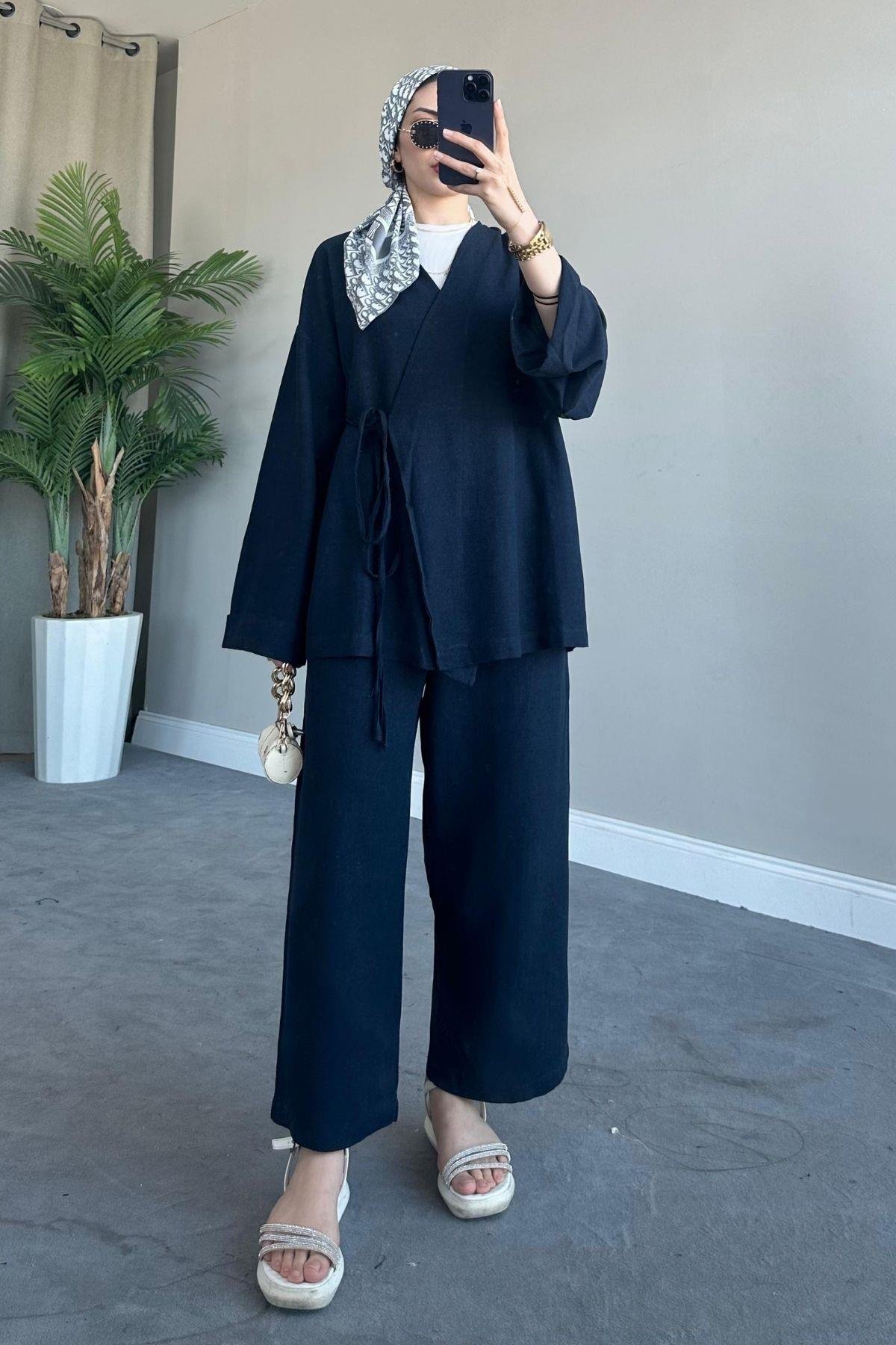 İnce İpli Keten Takım Lacivert, Fiyatları 