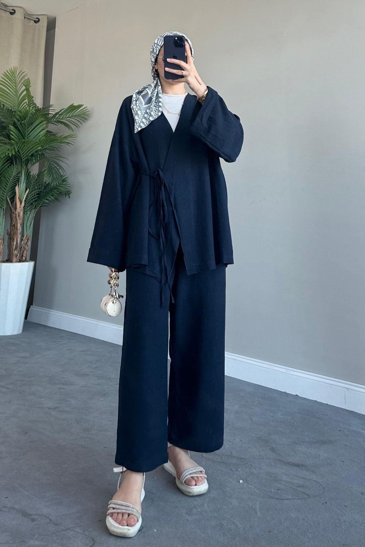 İnce İpli Keten Takım Lacivert, Fiyatları 