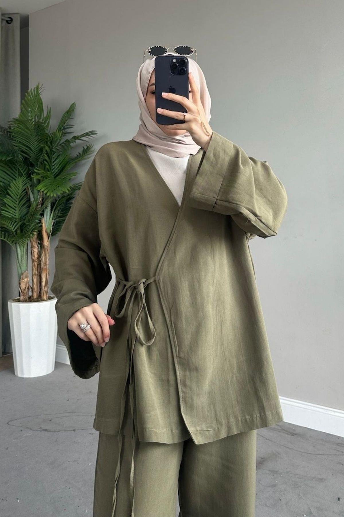 İnce İpli Keten Takım Olive, Fiyatları 