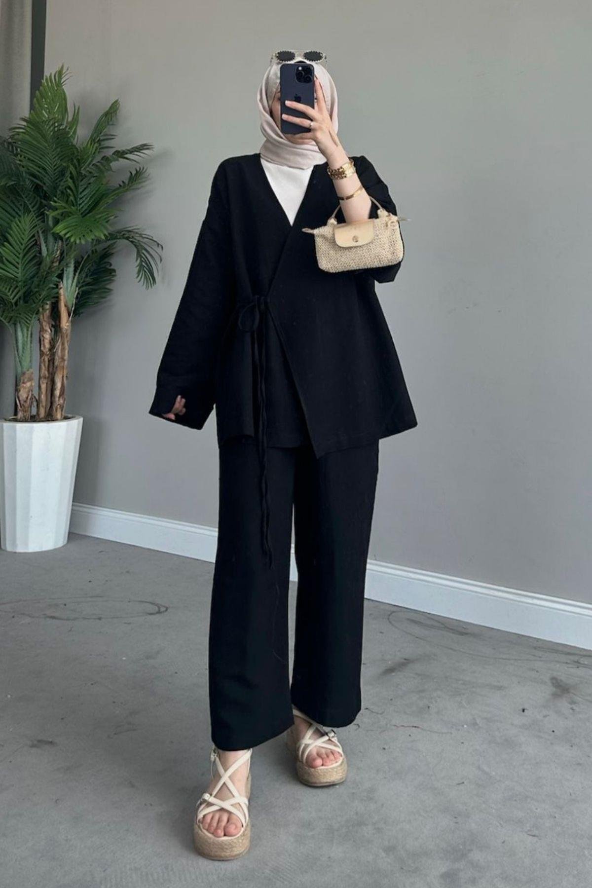 İnce İpli Keten Takım Siyah, Fiyatları 