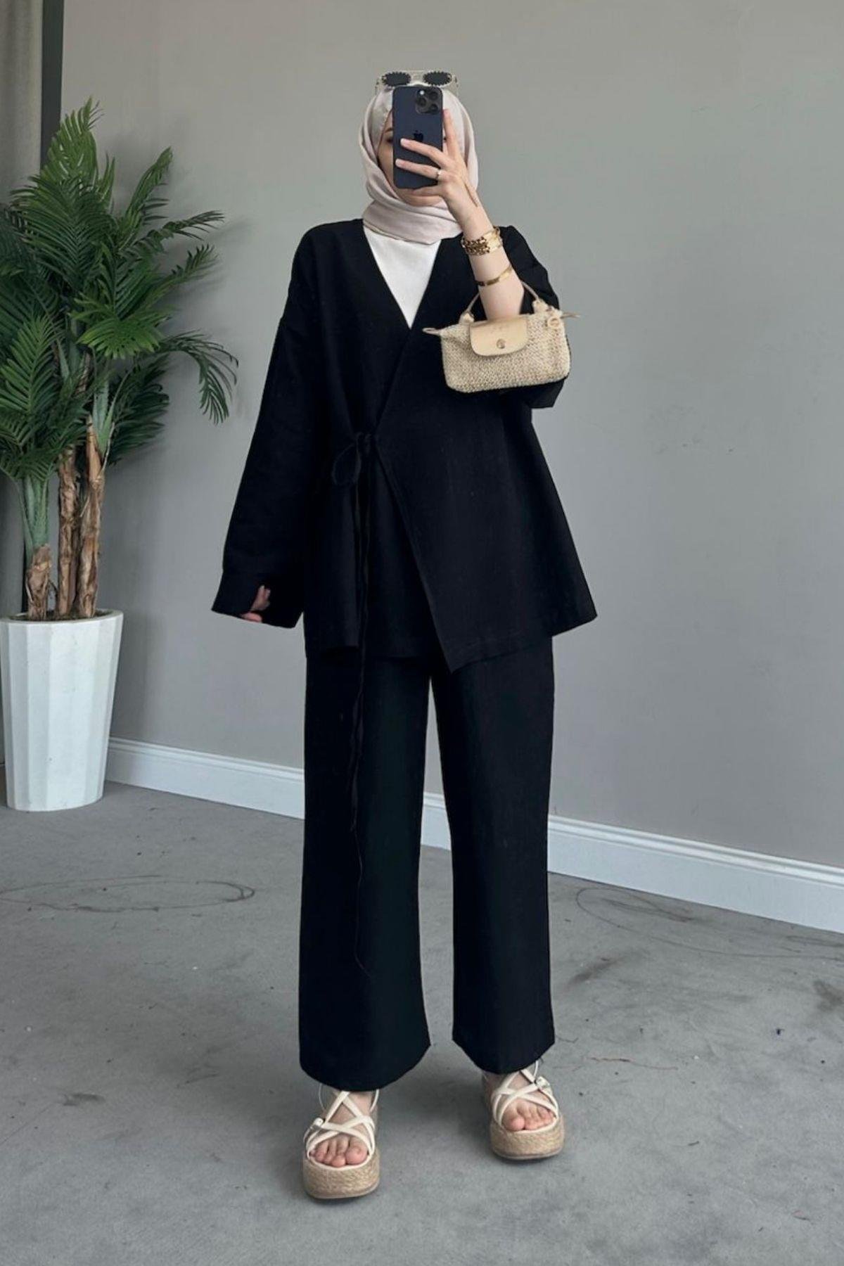 İnce İpli Keten Takım Siyah, Fiyatları 