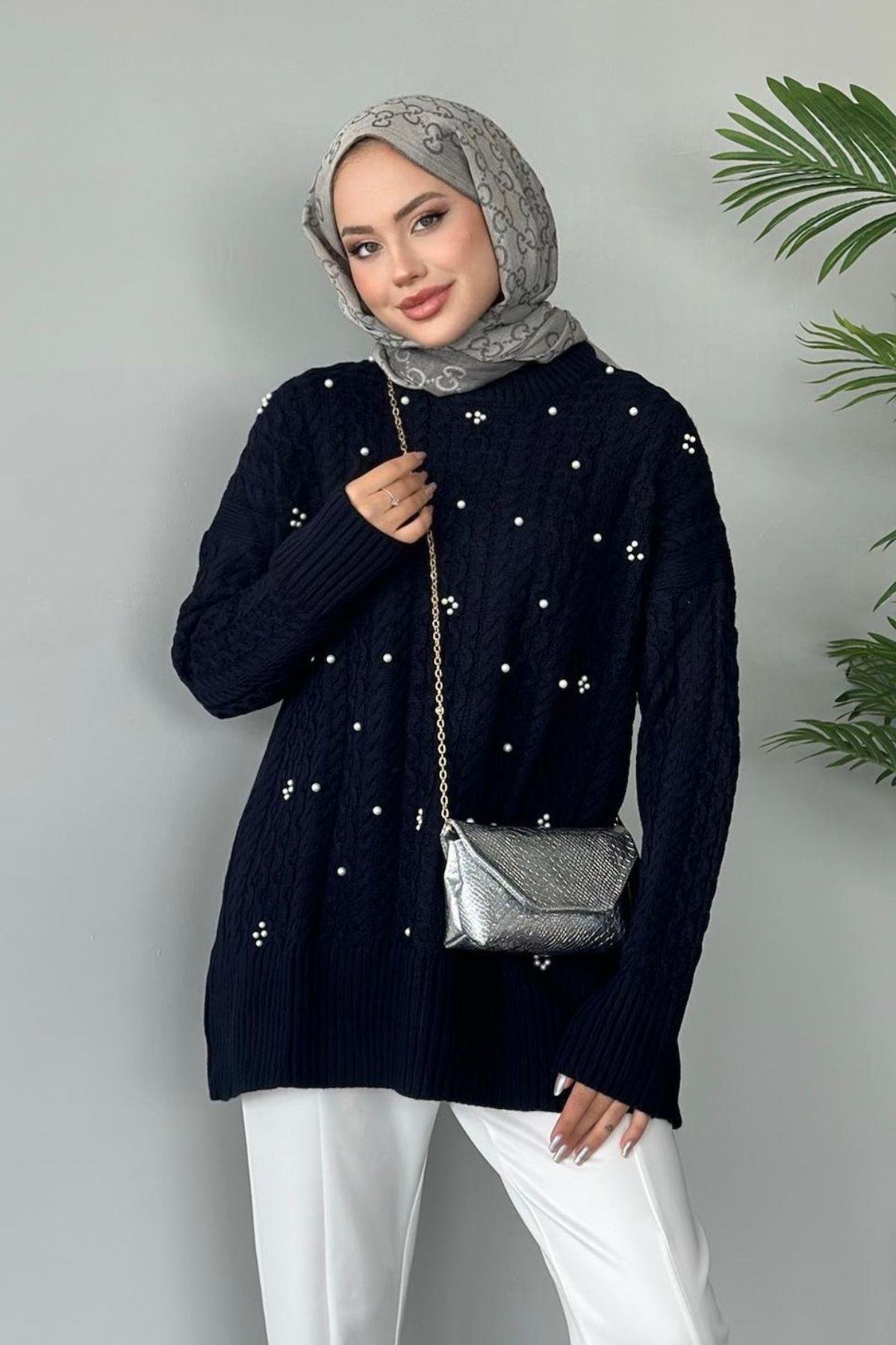 İncili Triko Kazak Lacivert, Fiyatları 