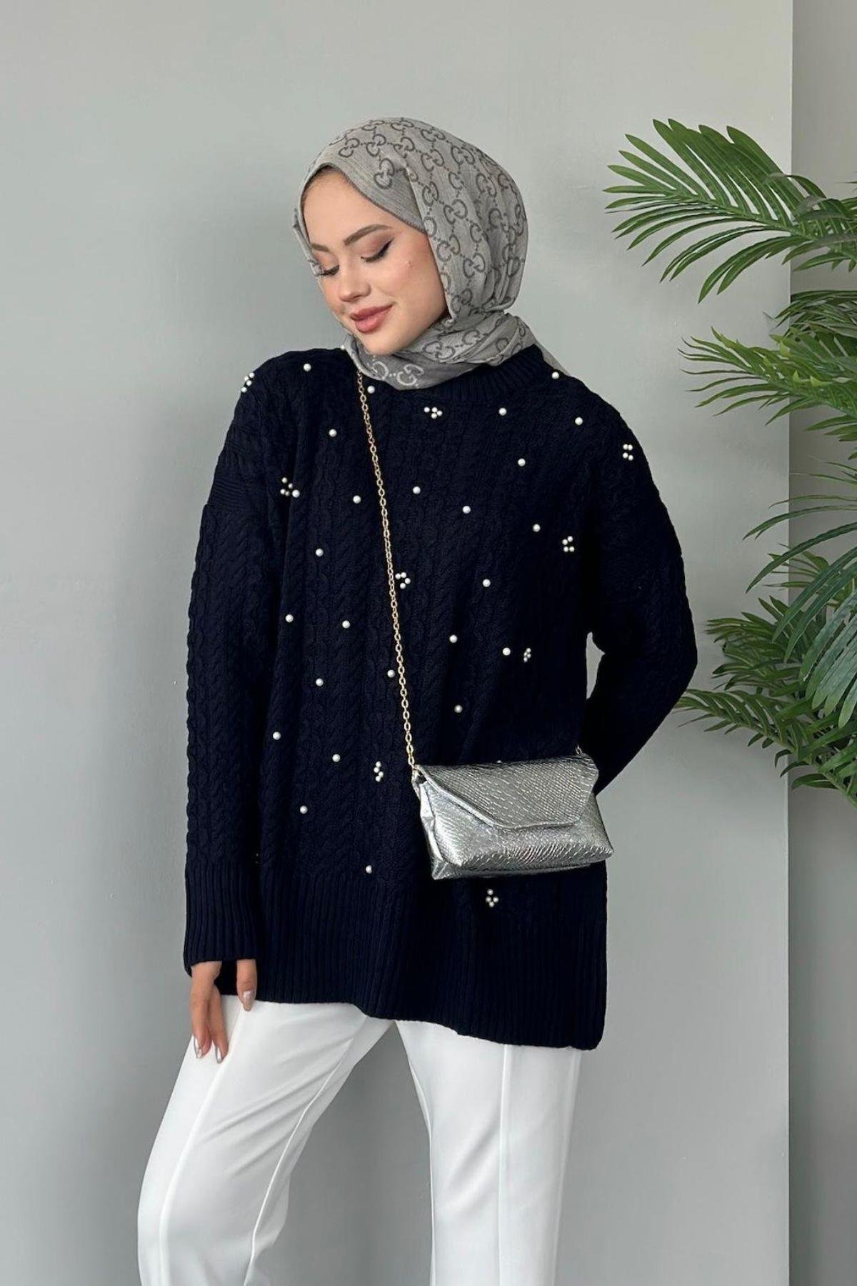 İncili Triko Kazak Lacivert, Fiyatları 