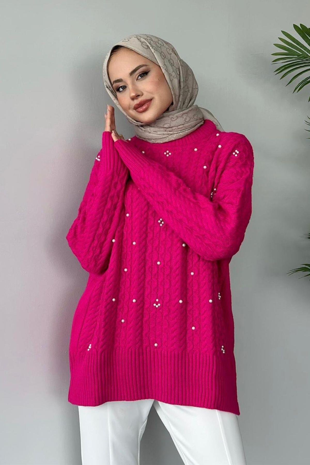 İncili Triko Kazak Pembe, Fiyatları 