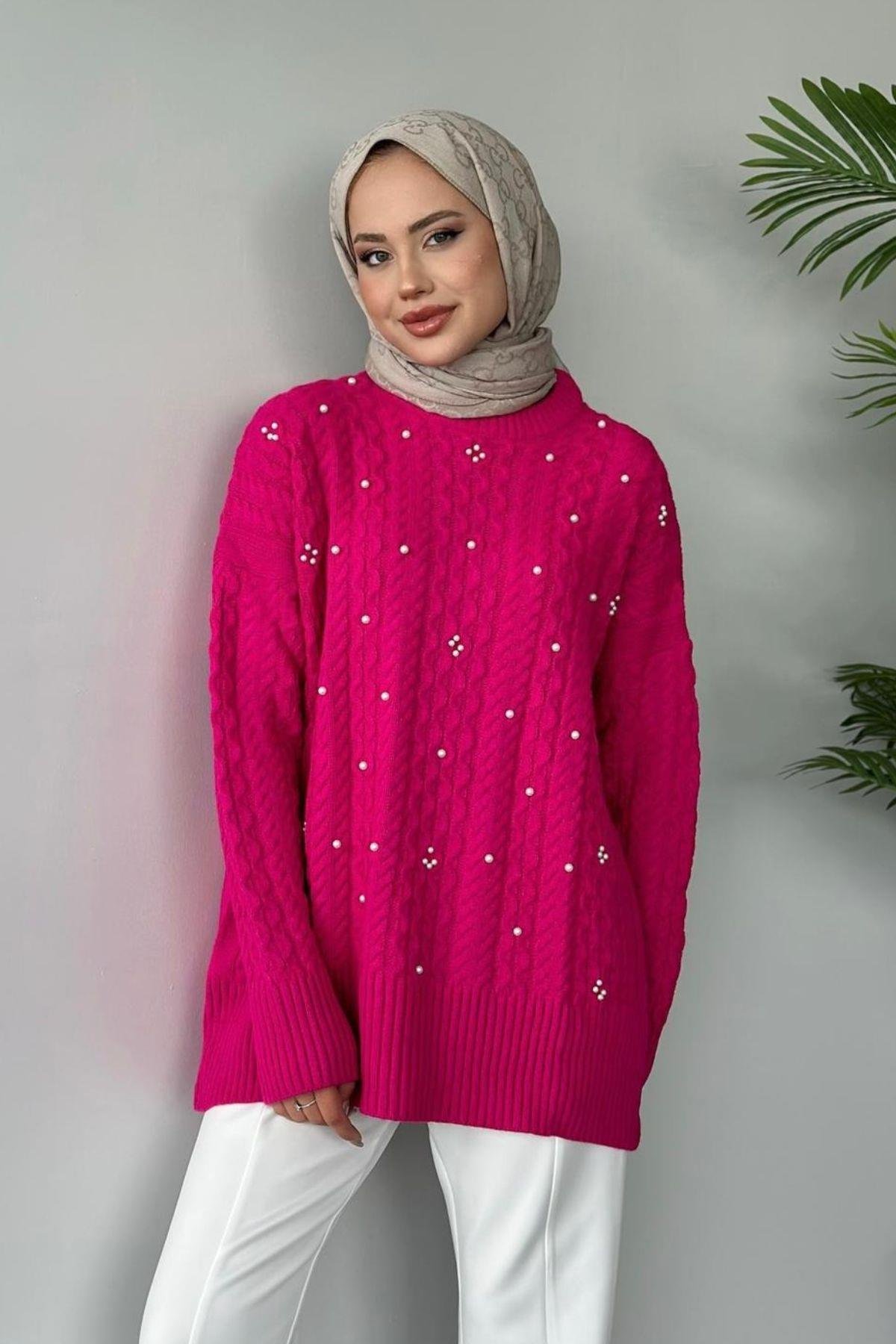 İncili Triko Kazak Pembe, Fiyatları 