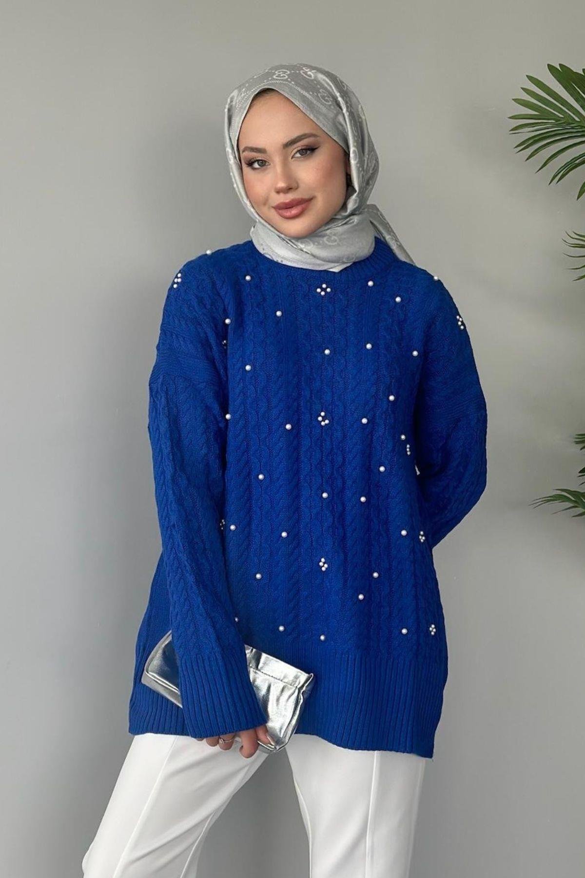 İncili Triko Kazak Saks, Fiyatları 