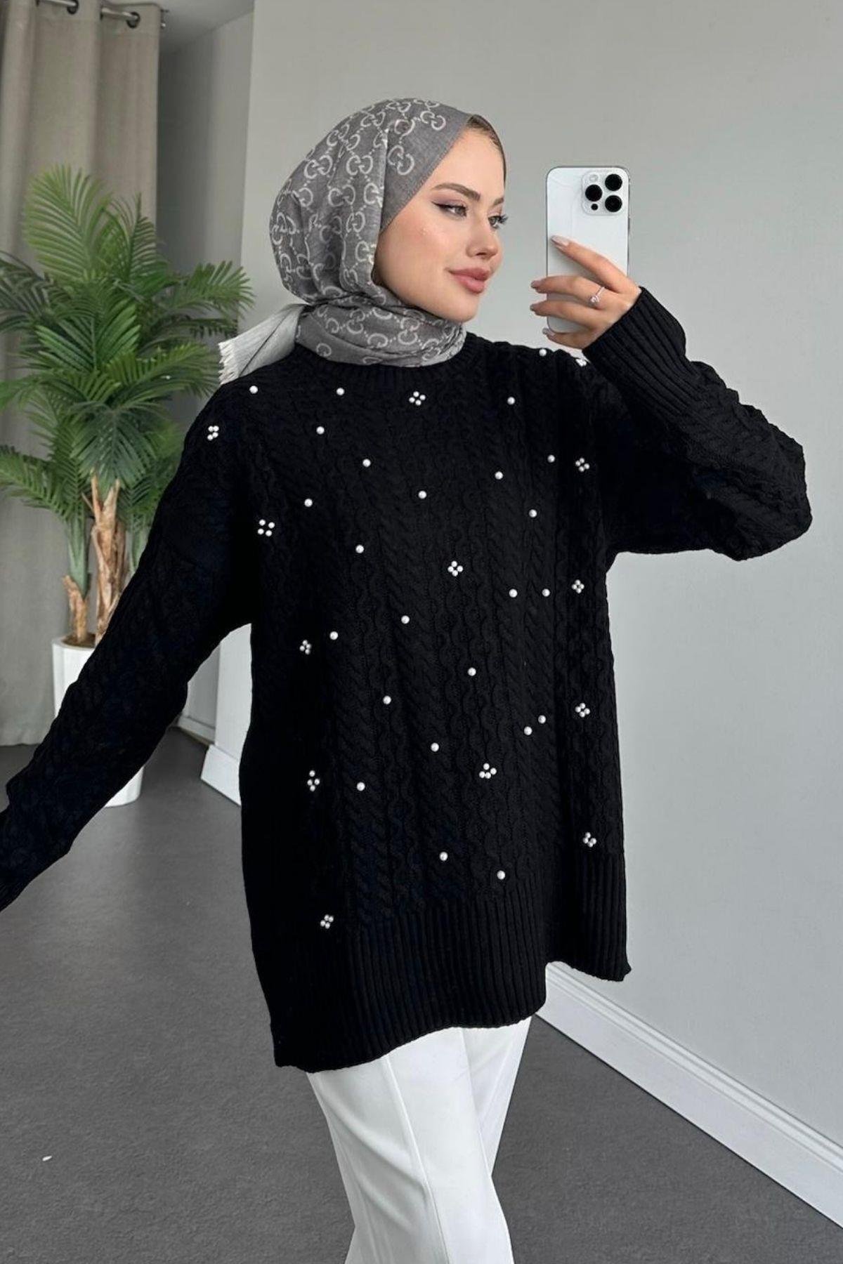 İncili Triko Kazak Siyah, Fiyatları 