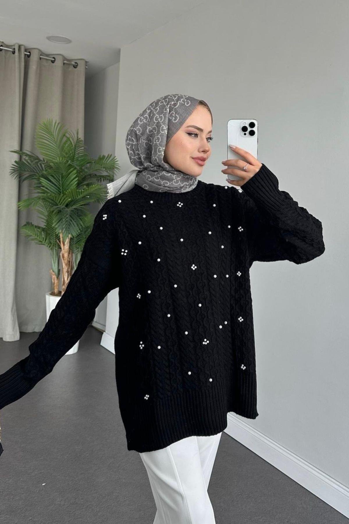 İncili Triko Kazak Siyah, Fiyatları 