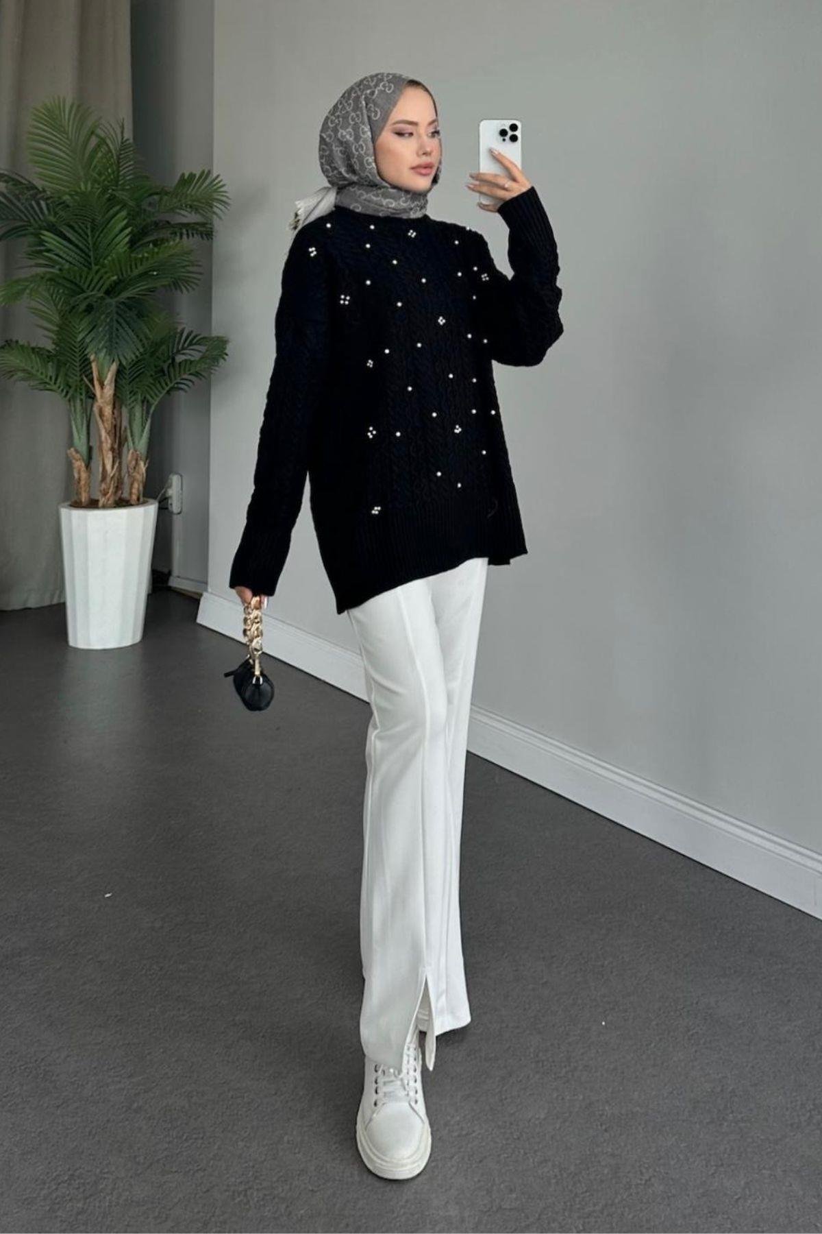 İncili Triko Kazak Siyah, Fiyatları 