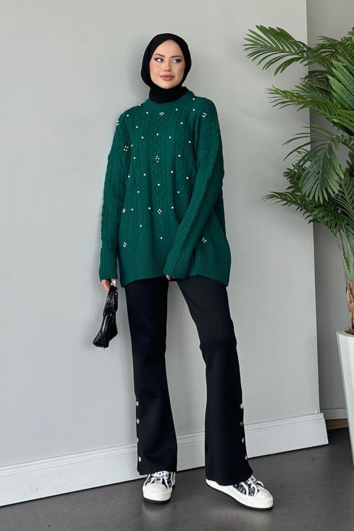 İncili Triko Kazak Zümrüt, Fiyatları 