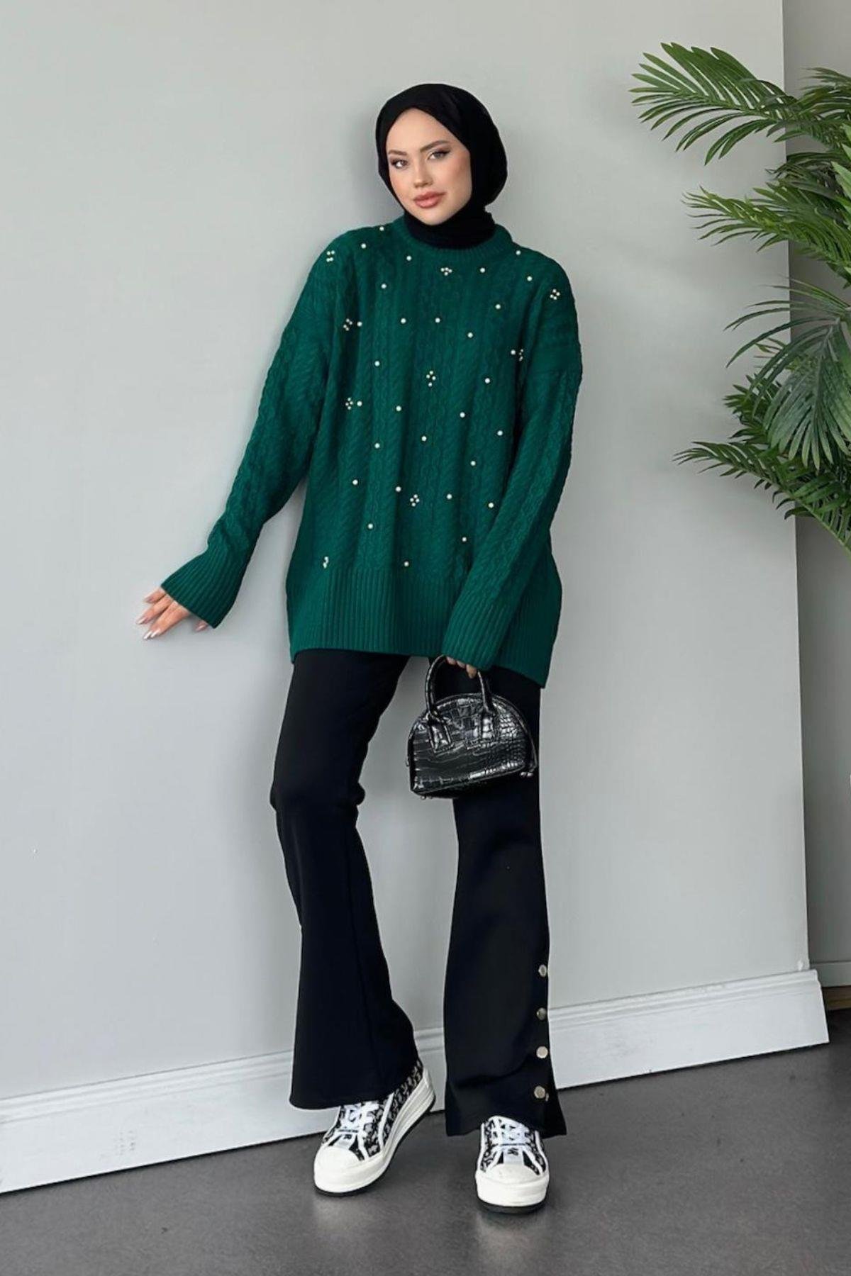 İncili Triko Kazak Zümrüt, Fiyatları 