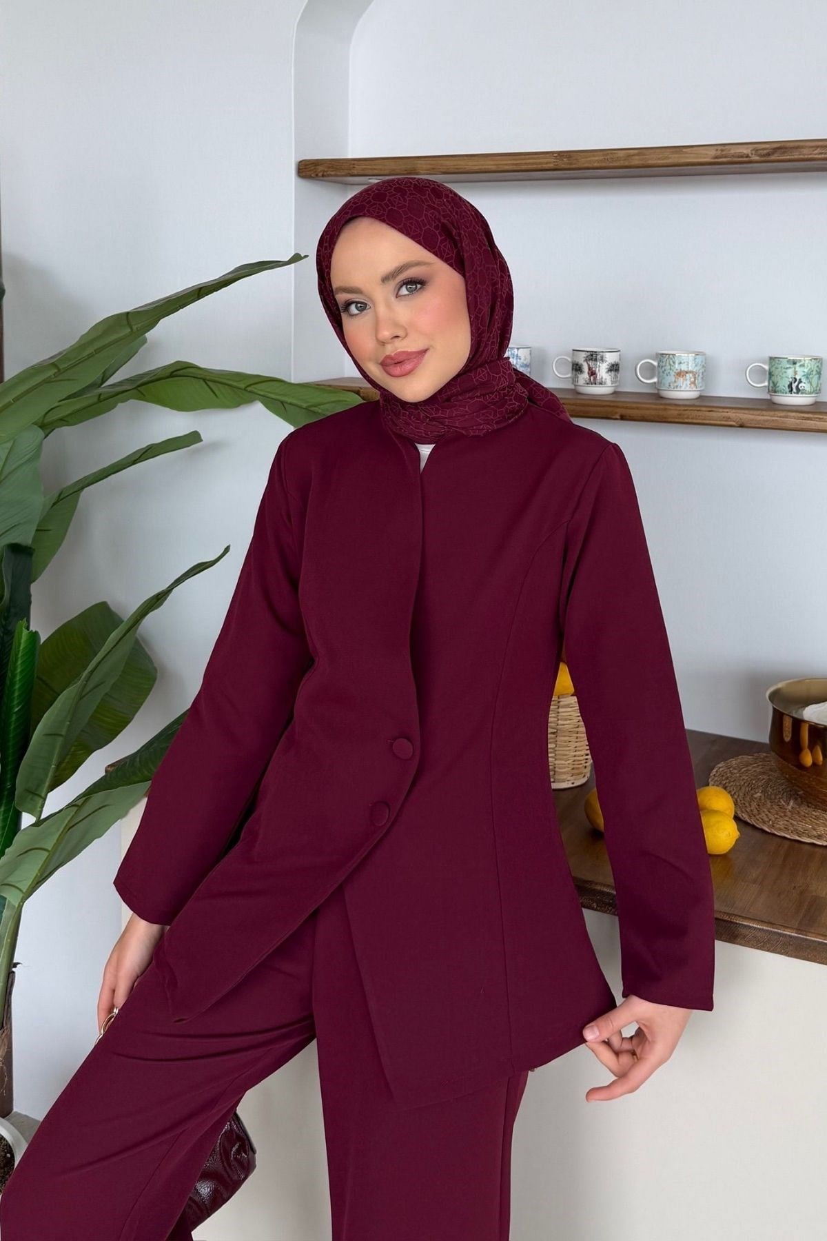 İnter Pantolonlu Takım Bordo, Fiyatları 