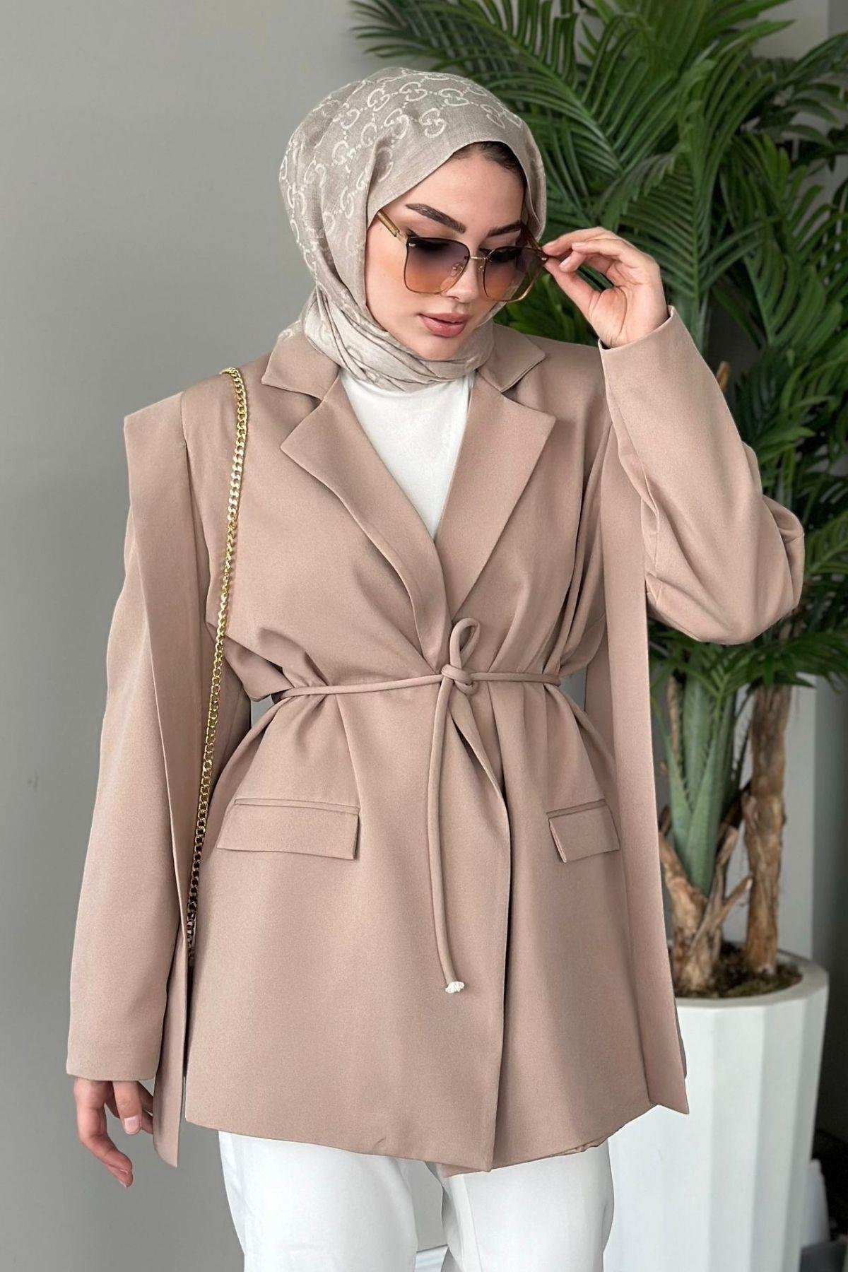 İpli Blazer Ceket Bej, Fiyatları 