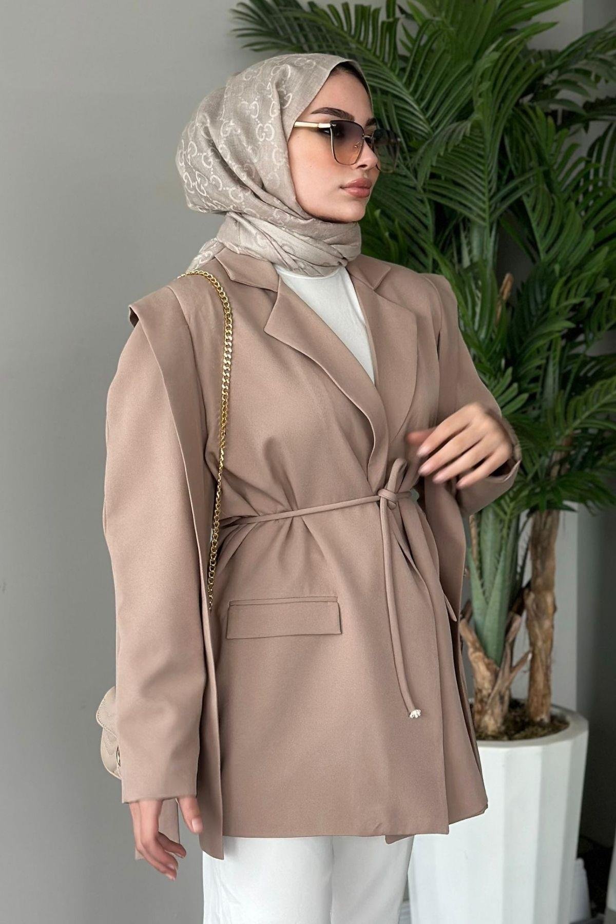 İpli Blazer Ceket Bej, Fiyatları 