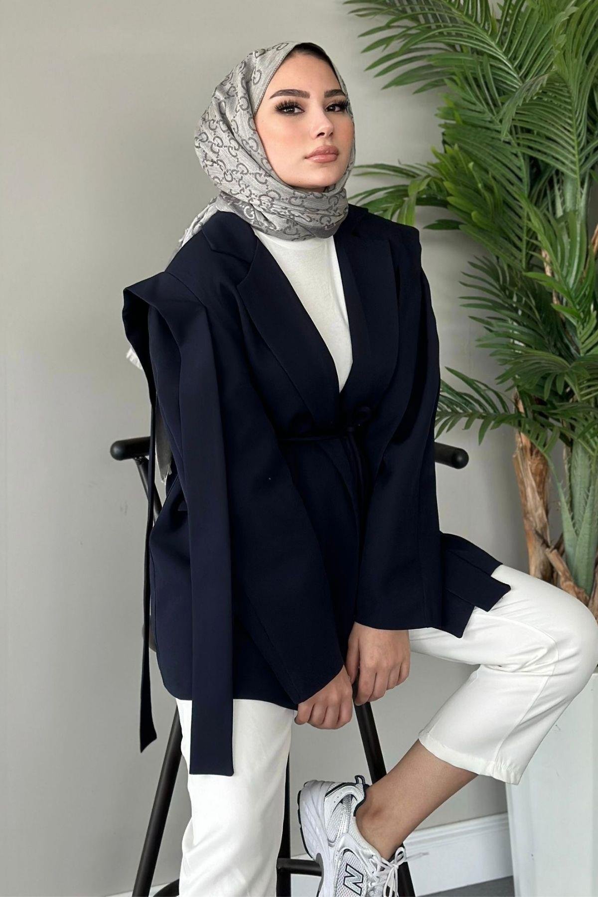 İpli Blazer Ceket Lacivert, Fiyatları 